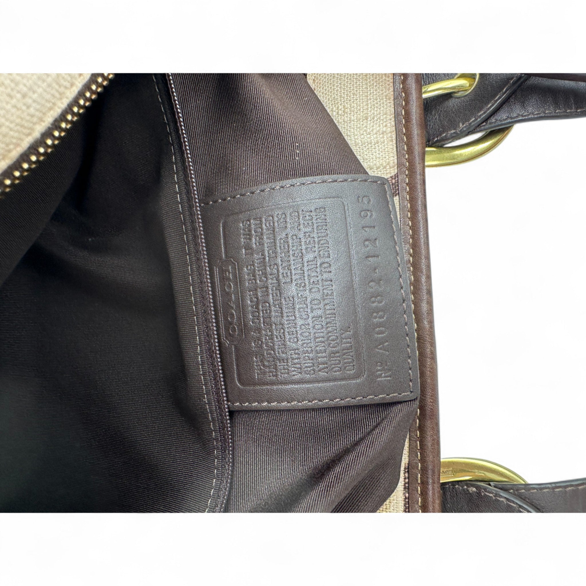 Vintage Coach 12195 Soho Brown Optic Monogram Shoulder Bag