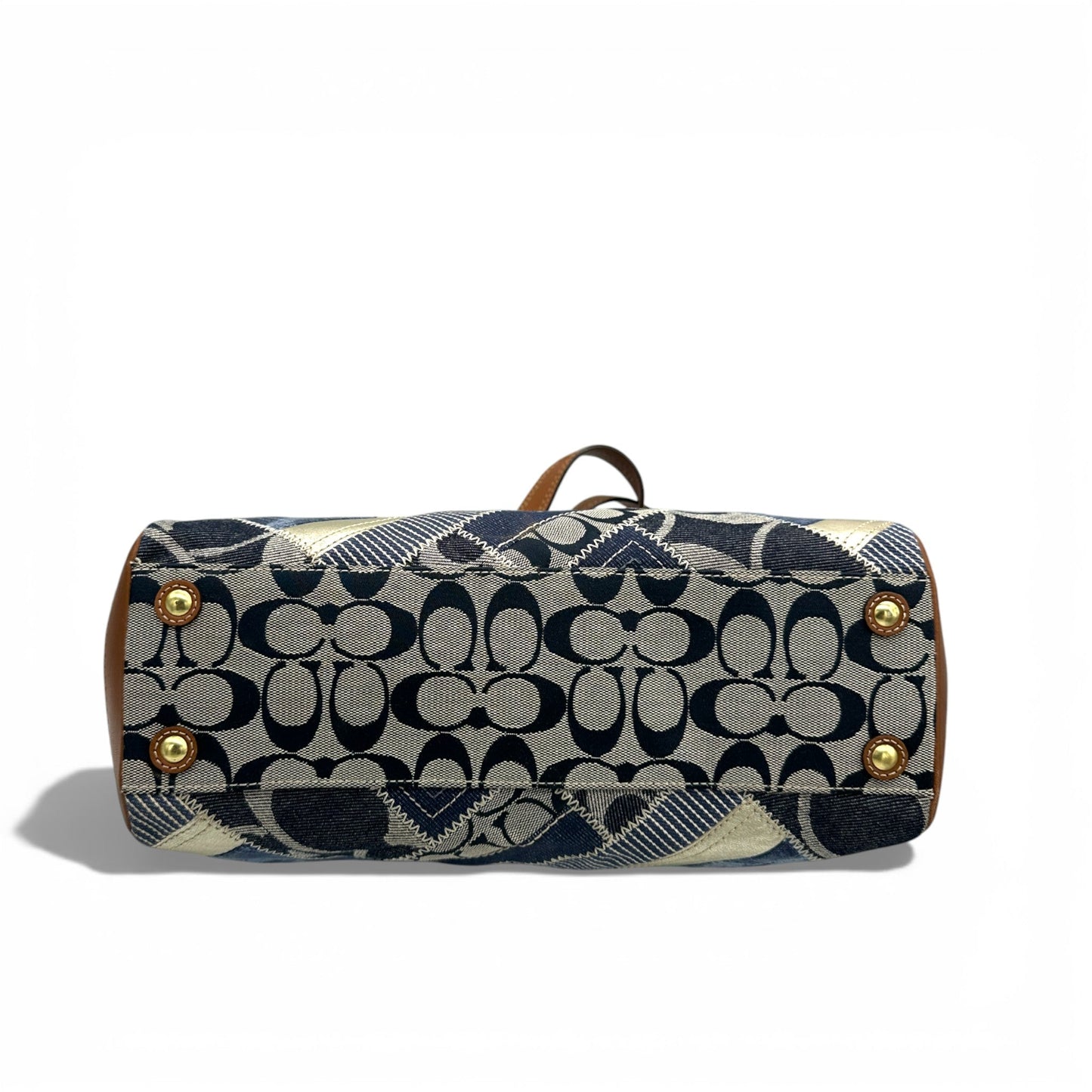 Vintage Coach 12216 Denim Patchwork Turnlock Handbag - Thanks it's Vintage