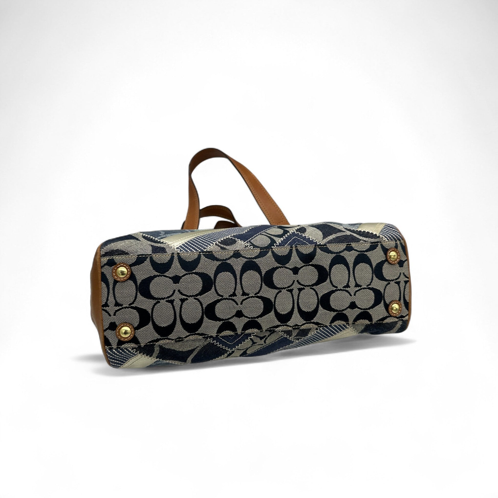 Vintage Coach 12216 Denim Patchwork Turnlock handbag - Thanks it's Vintage