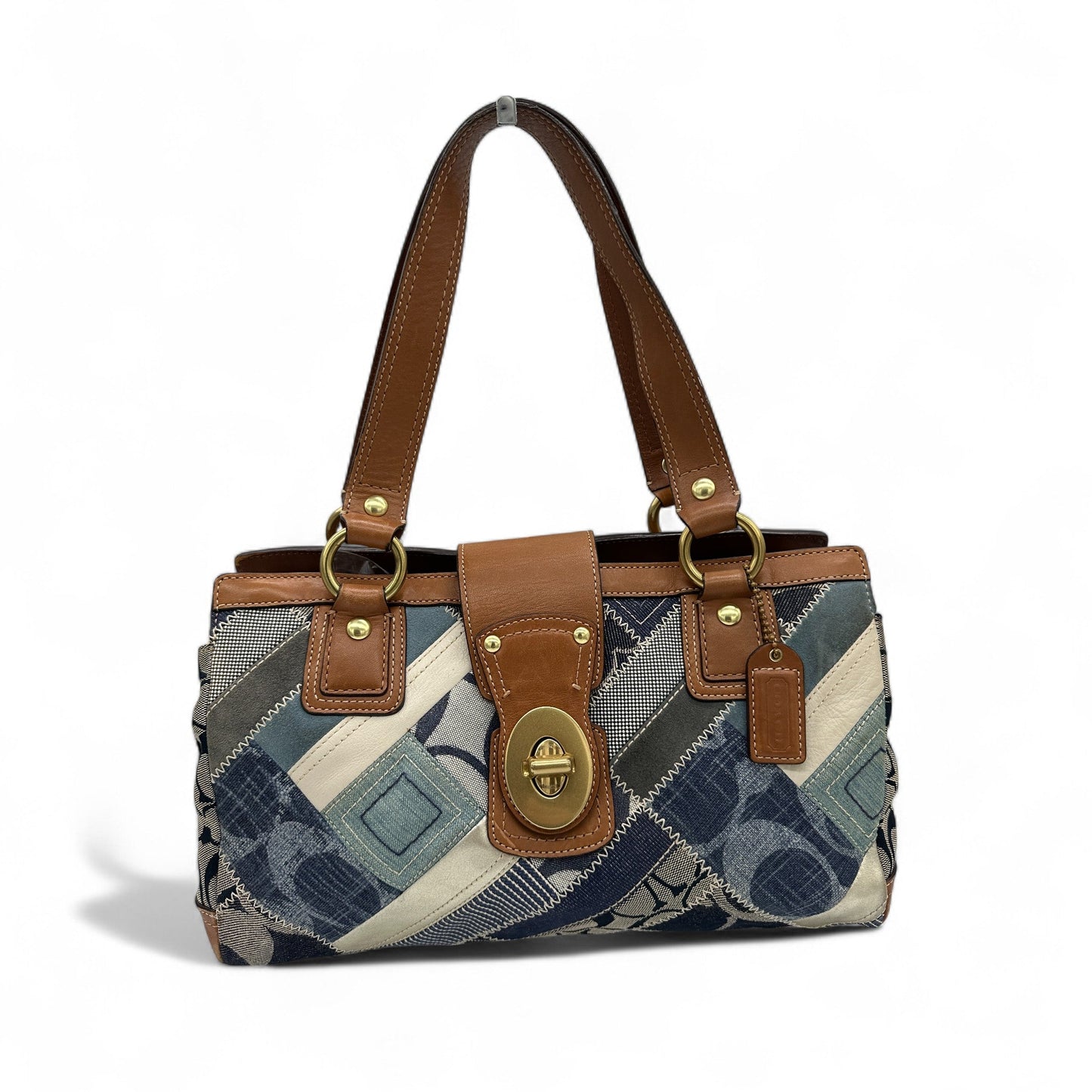 Vintage Coach 12216 Denim Patchwork Turnlock handbag - Thanks it's Vintage