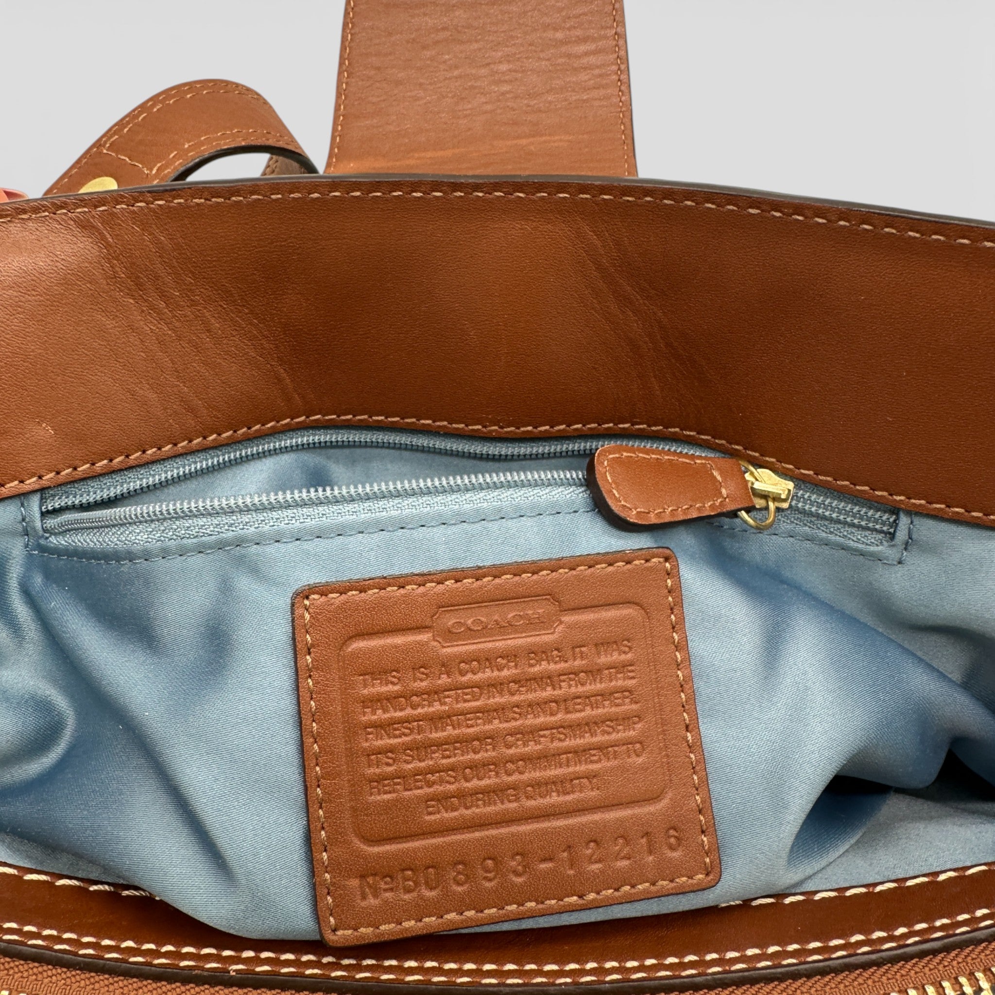 Vintage Coach 12216 Denim Patchwork Turnlock Handbag – Thanks it's
