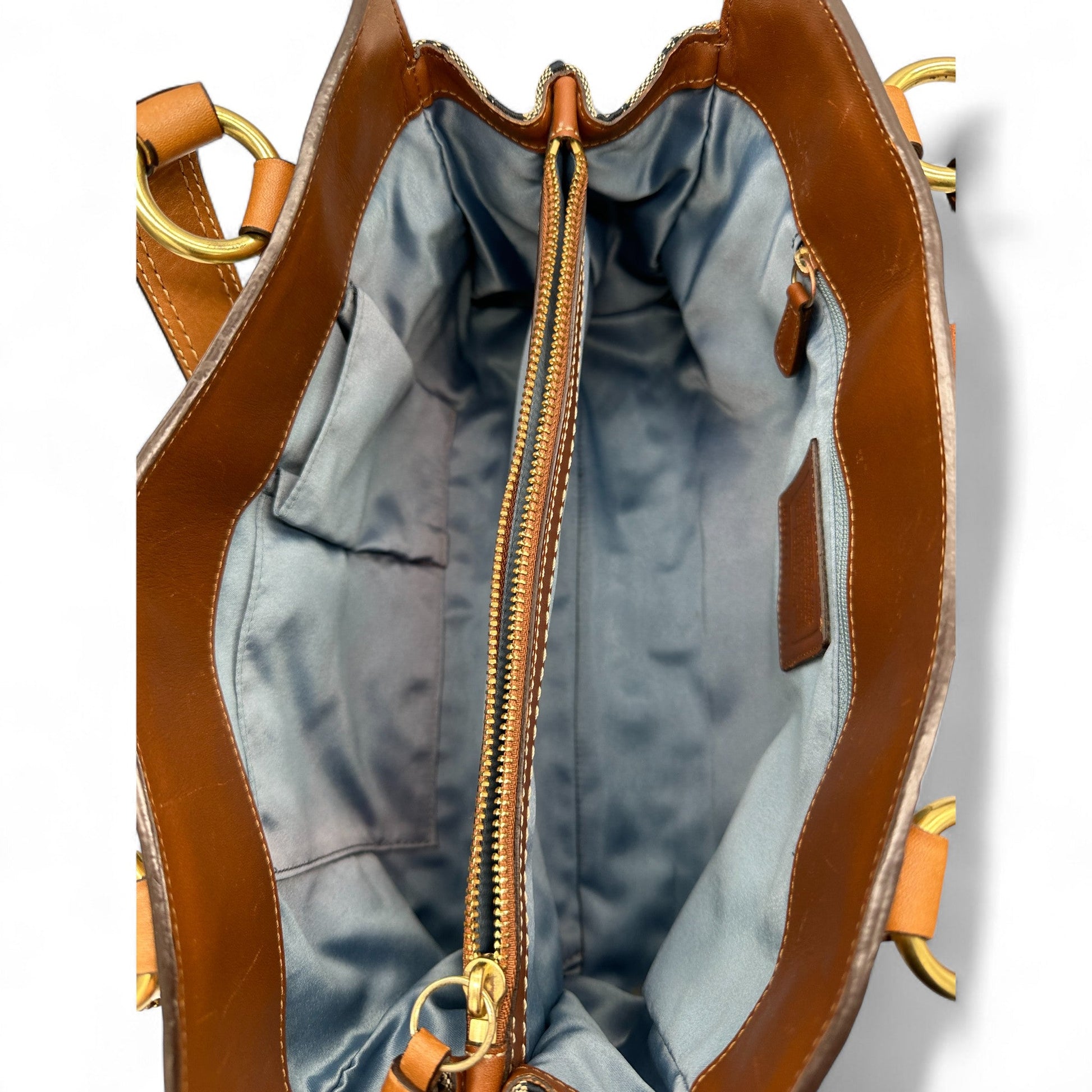 Vintage Coach 12216 Denim Patchwork Turnlock handbag - Thanks it's Vintage