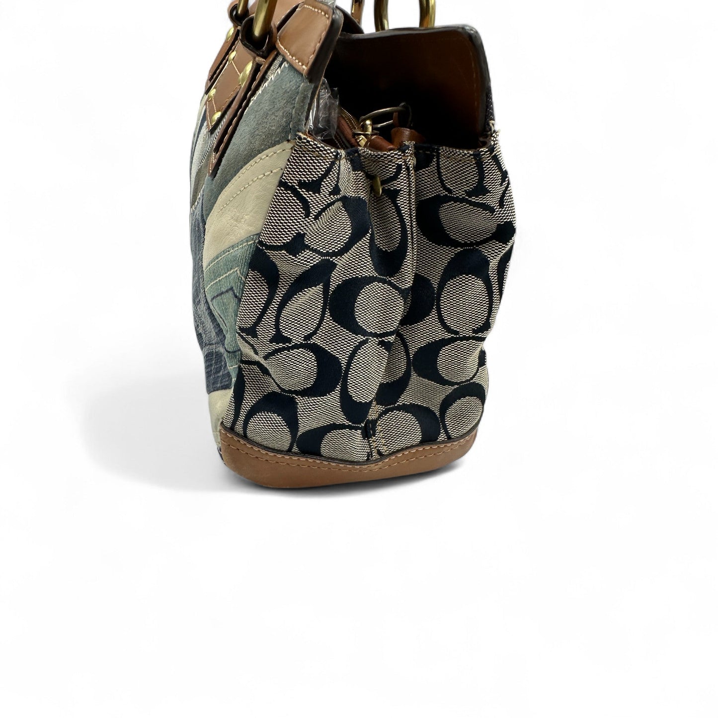 Vintage Coach 12216 Denim Patchwork Turnlock handbag - Thanks it's Vintage