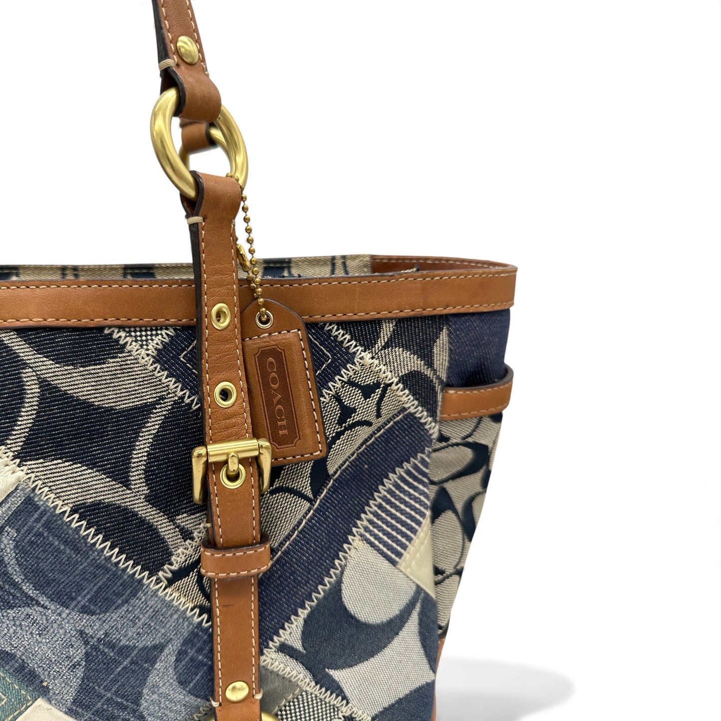 Vintage Coach 12217 Denim Patchwork Tote Shoulder Bag - Thanks it's Vintage