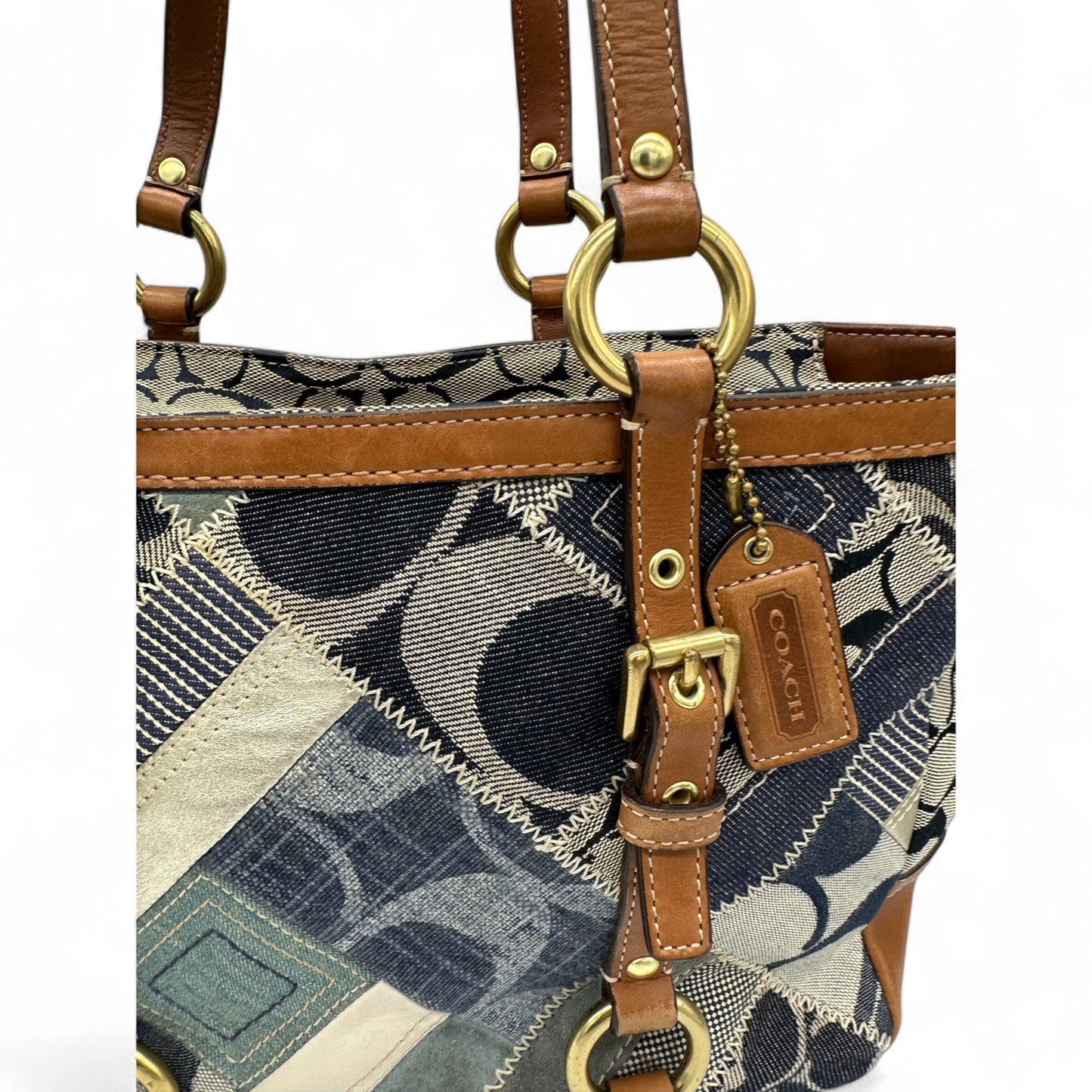 Vintage Coach 12217 Denim Patchwork Tote Shoulder Bag - Thanks it's Vintage