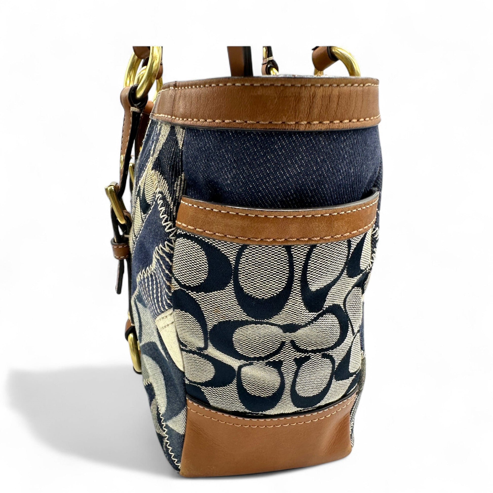 Vintage Coach 12217 Denim Patchwork Tote Shoulder Bag - Thanks it's Vintage