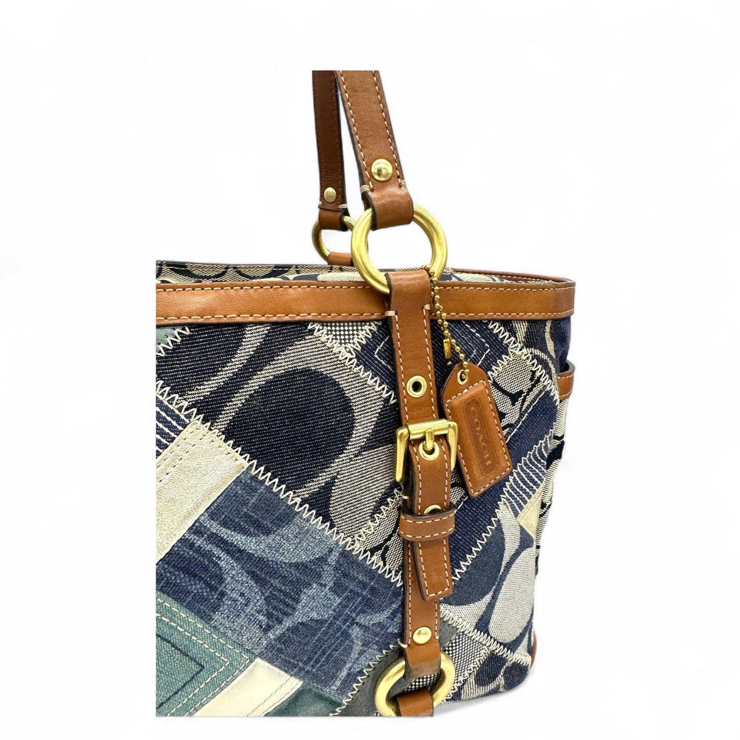 Vintage Coach 12217 Denim Patchwork Tote Shoulder Bag - Thanks it's Vintage