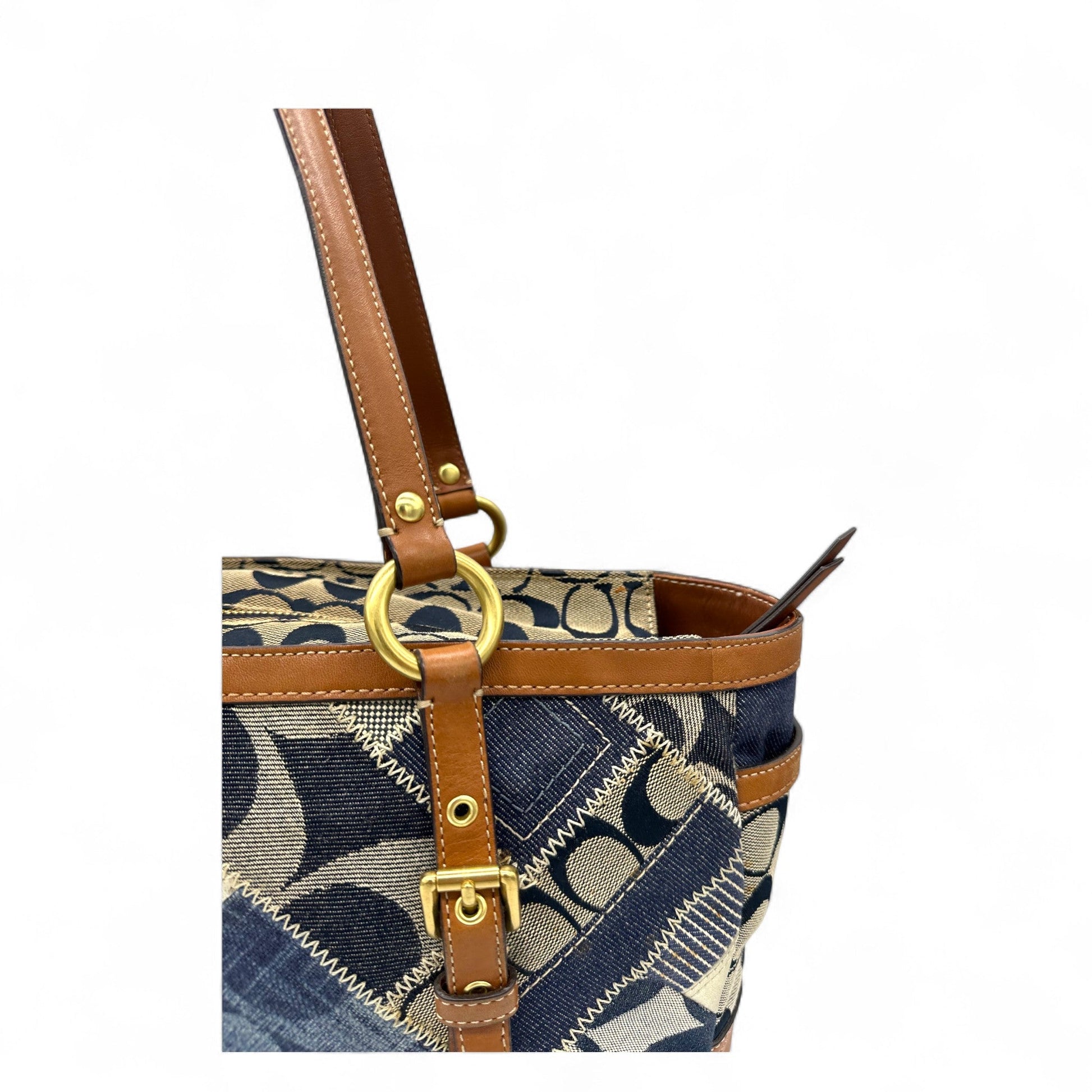 Vintage Coach 12217 Denim Patchwork Tote Shoulder Bag - Thanks it's Vintage