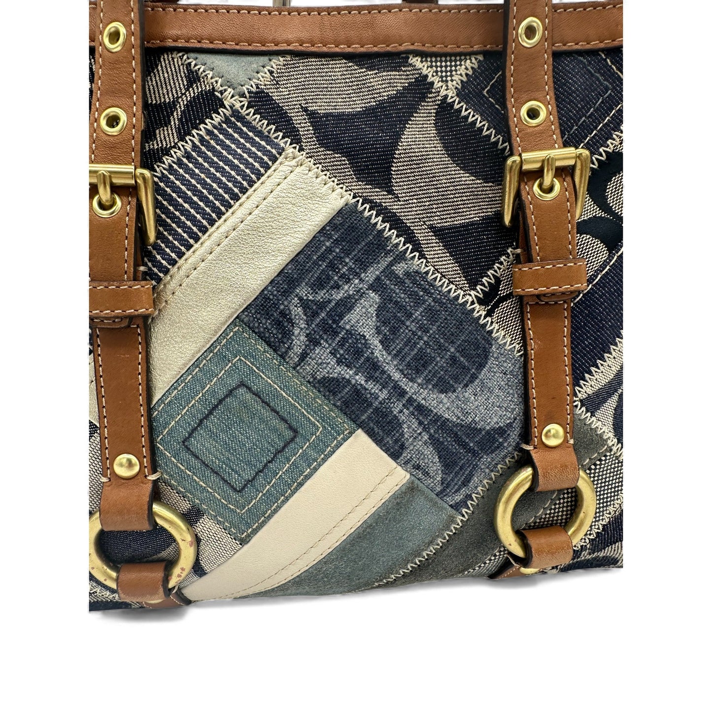 Vintage Coach 12217 Denim Patchwork Tote Shoulder Bag - Thanks it's Vintage