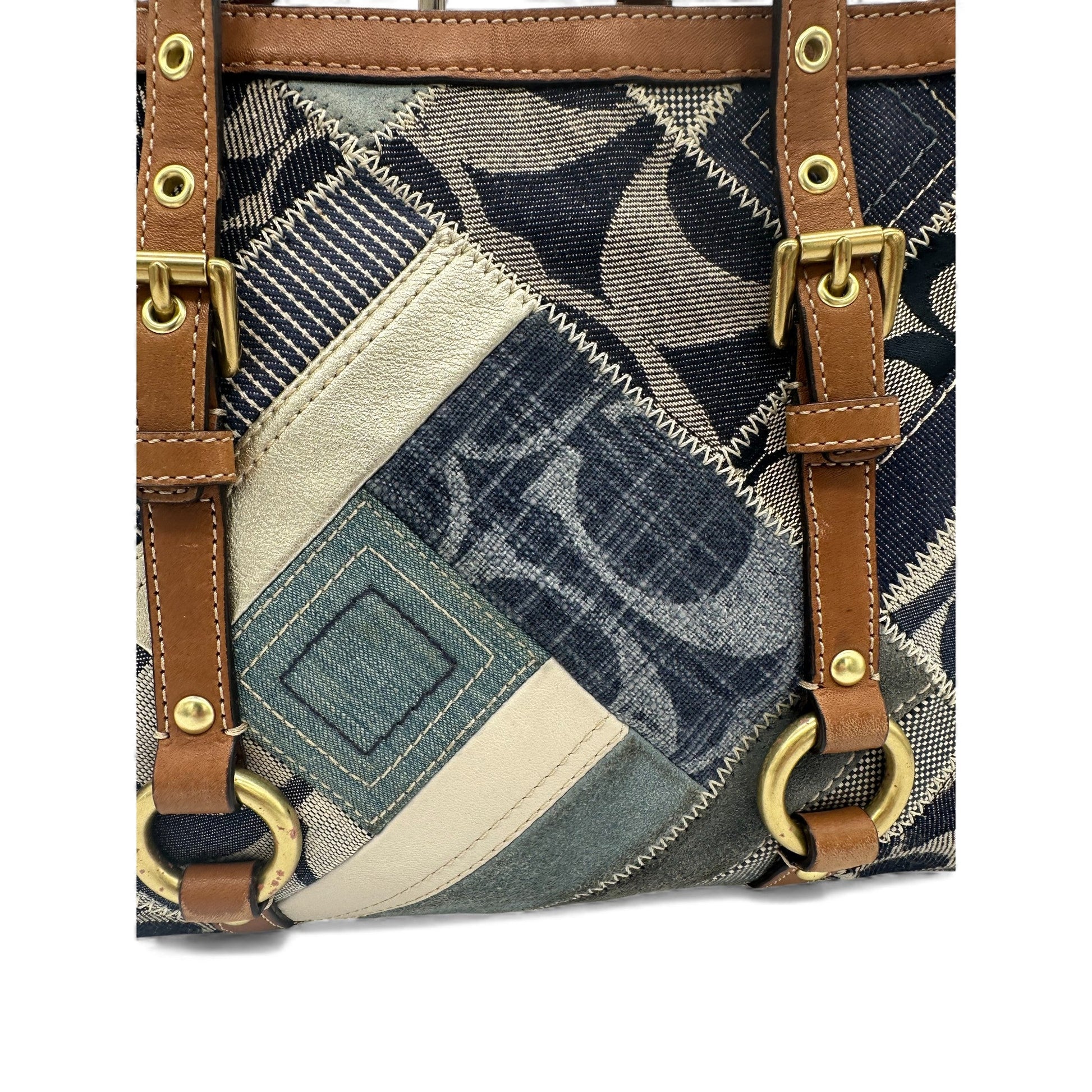 Vintage Coach 12217 Denim Patchwork Tote Shoulder Bag - Thanks it's Vintage