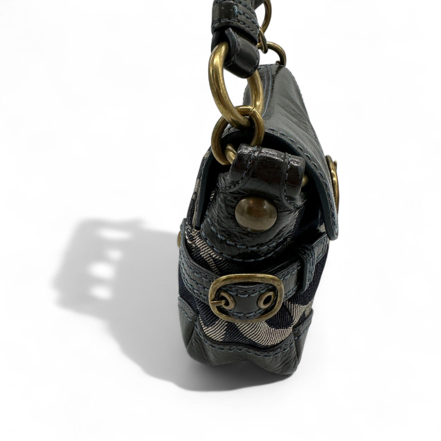 Vintage Coach 12535 Bleecker Denim Monogram Shoulder Bag - Thanks it's Vintage