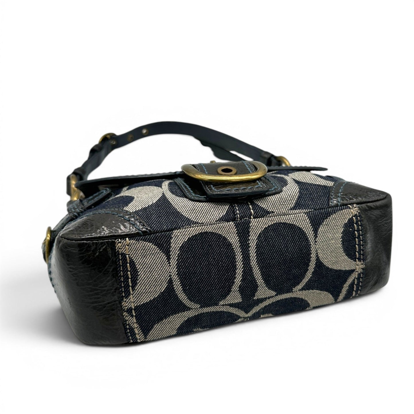 Vintage Coach 12535 Bleecker Denim Monogram Shoulder Bag - Thanks it's Vintage