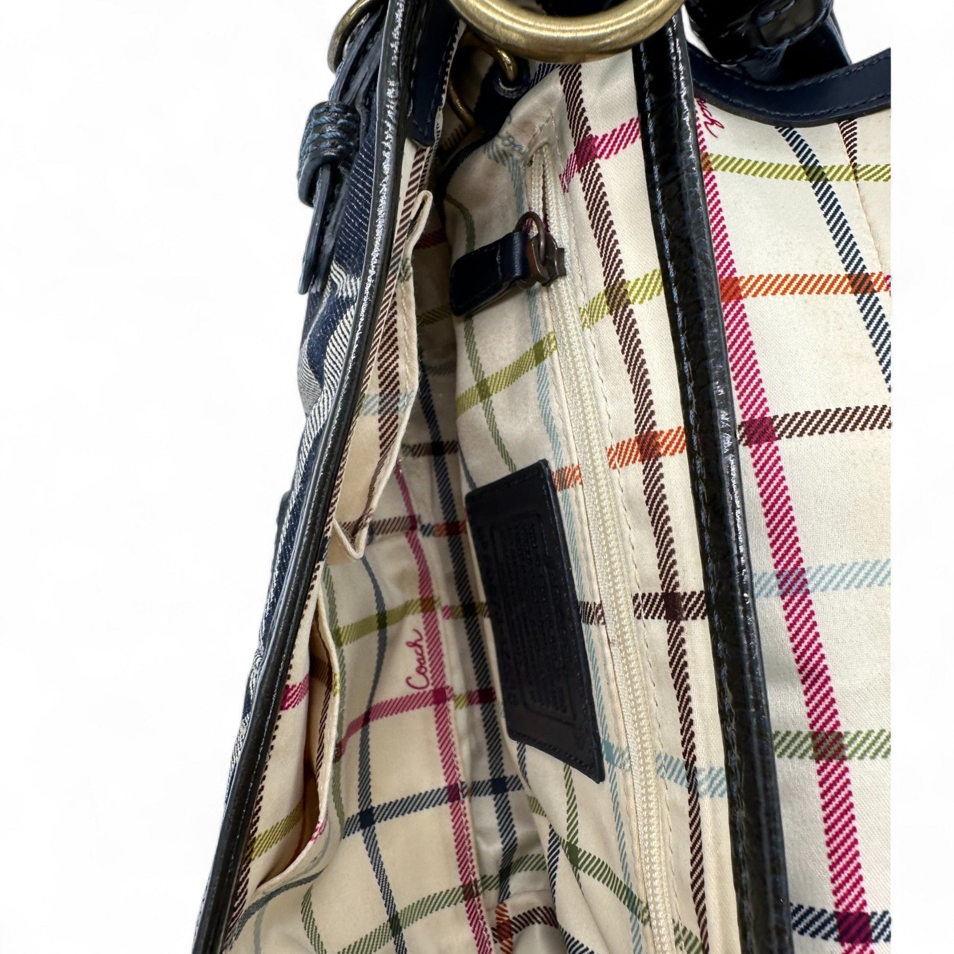 Vintage Coach 12535 Bleecker Denim Monogram Shoulder Bag - Thanks it's Vintage