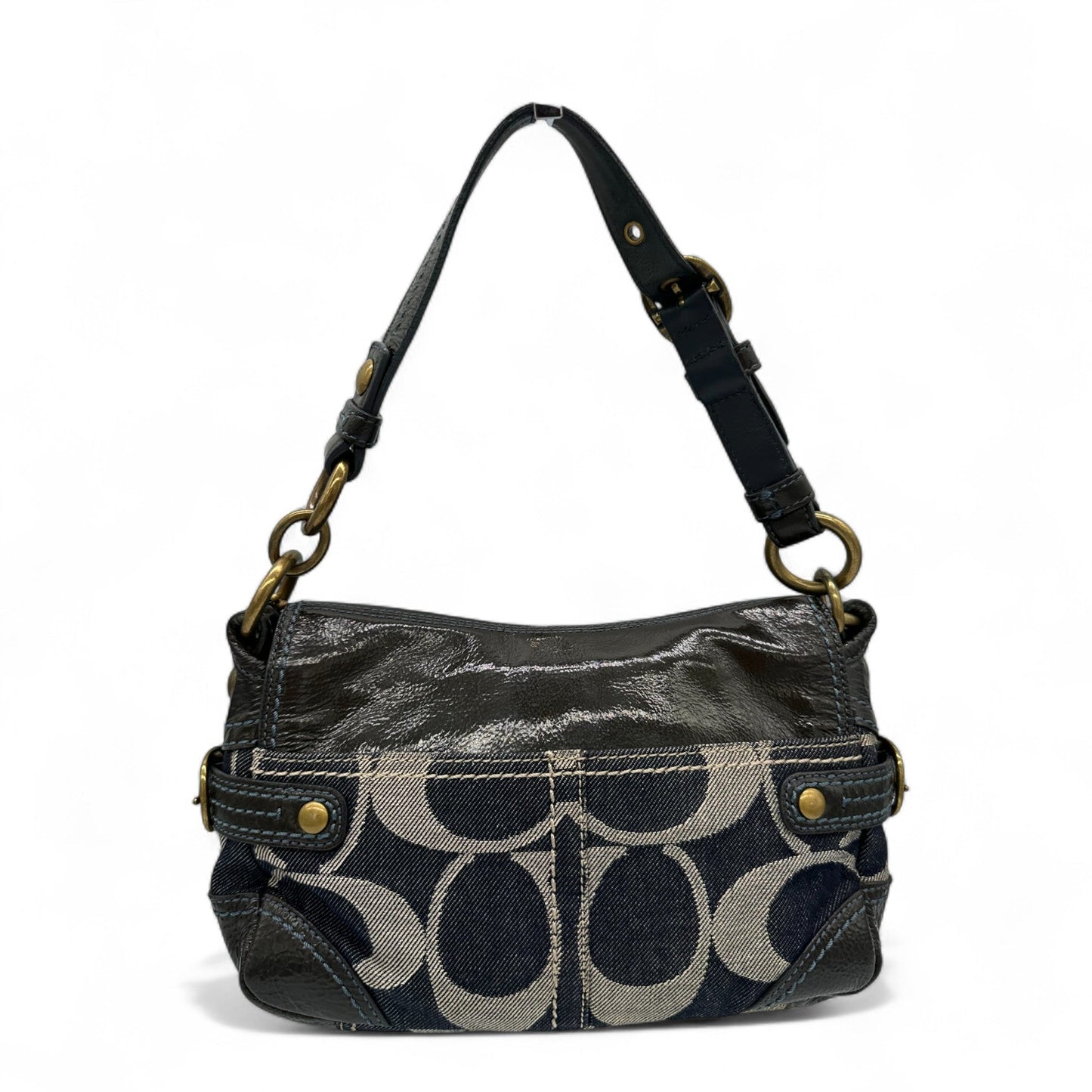 Vintage Coach 12535 Bleecker Denim Monogram Shoulder Bag - Thanks it's Vintage