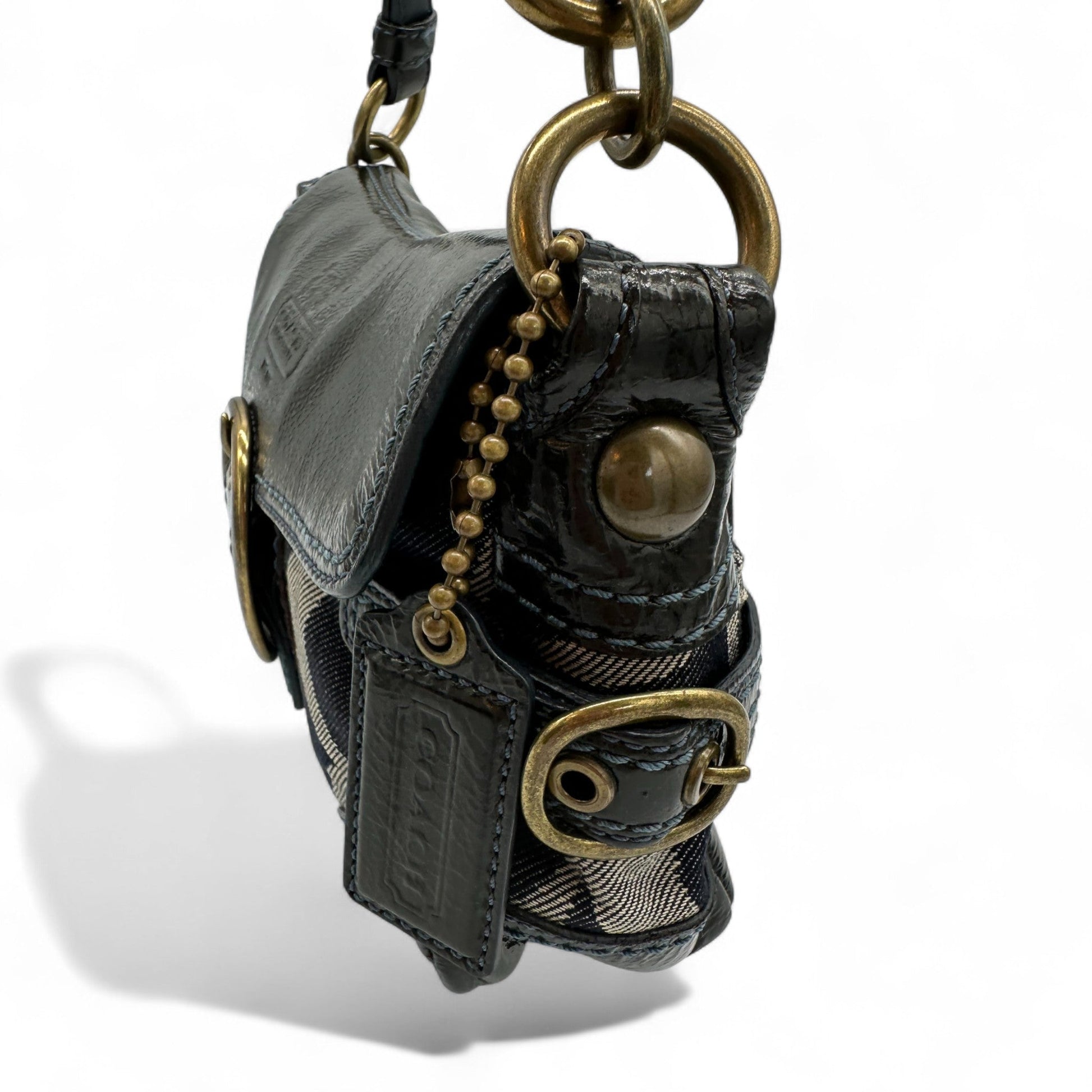 Vintage Coach 12535 Bleecker Denim Monogram Shoulder Bag - Thanks it's Vintage