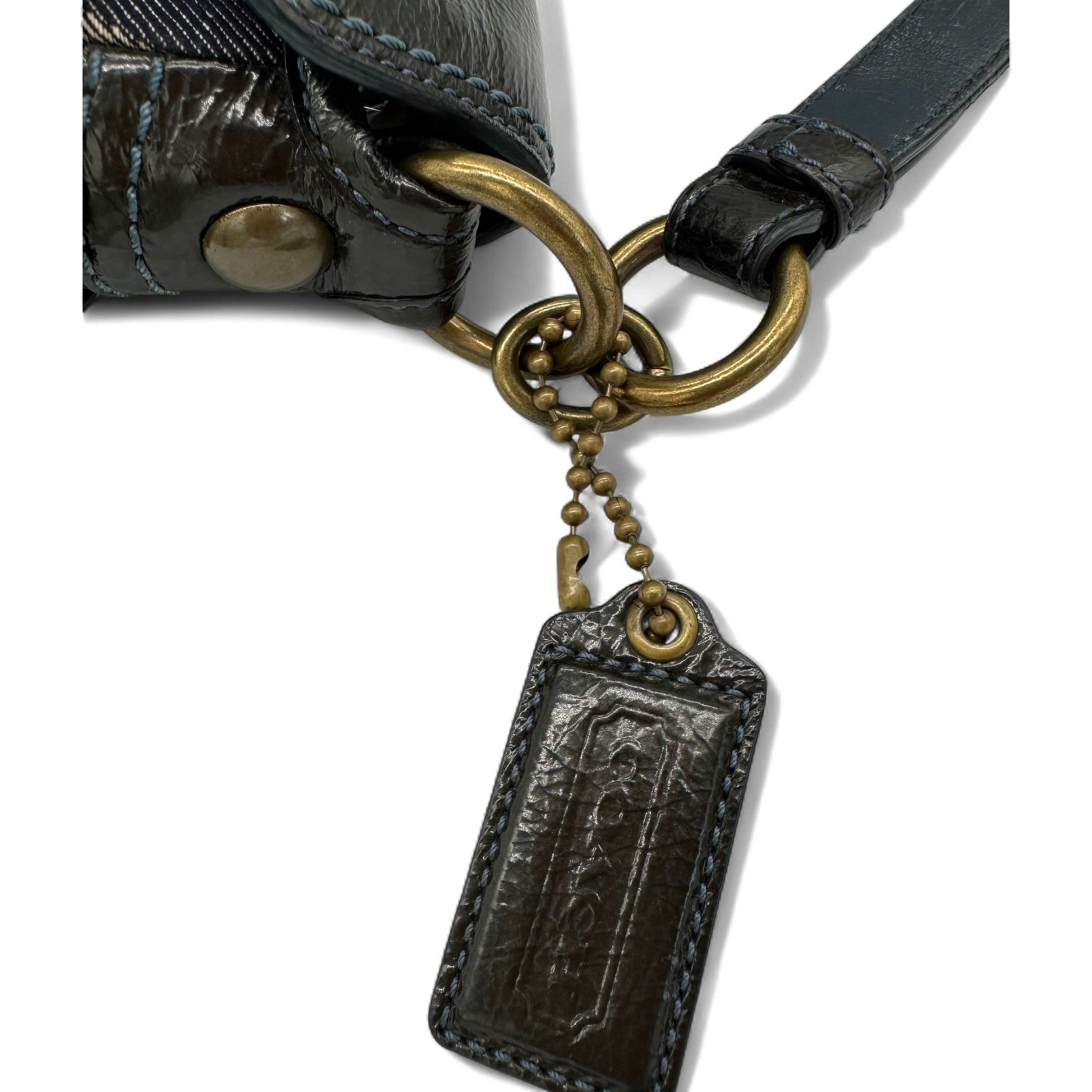 Vintage Coach 12535 Bleecker Denim Monogram Shoulder Bag - Thanks it's Vintage