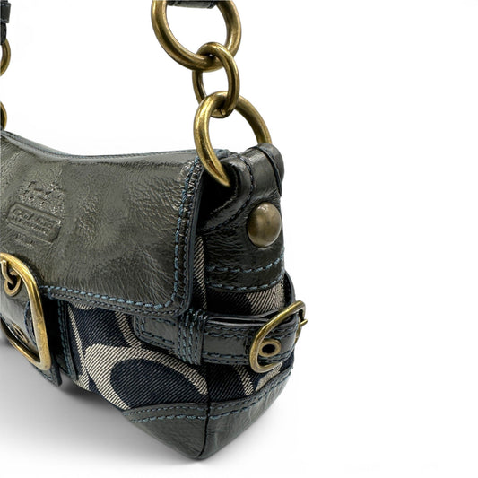 Vintage Coach 12535 Bleecker Denim Monogram Shoulder Bag - Thanks it's Vintage