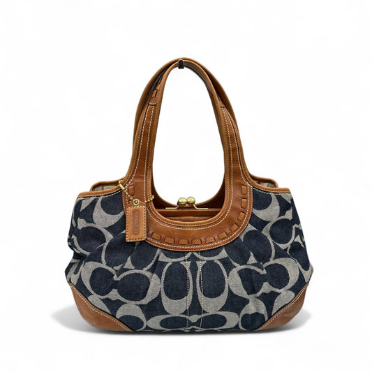 Vintage Coach 12747 Pleated Ergo Denim Monogram Shoulder Bag - Thanks it's Vintage