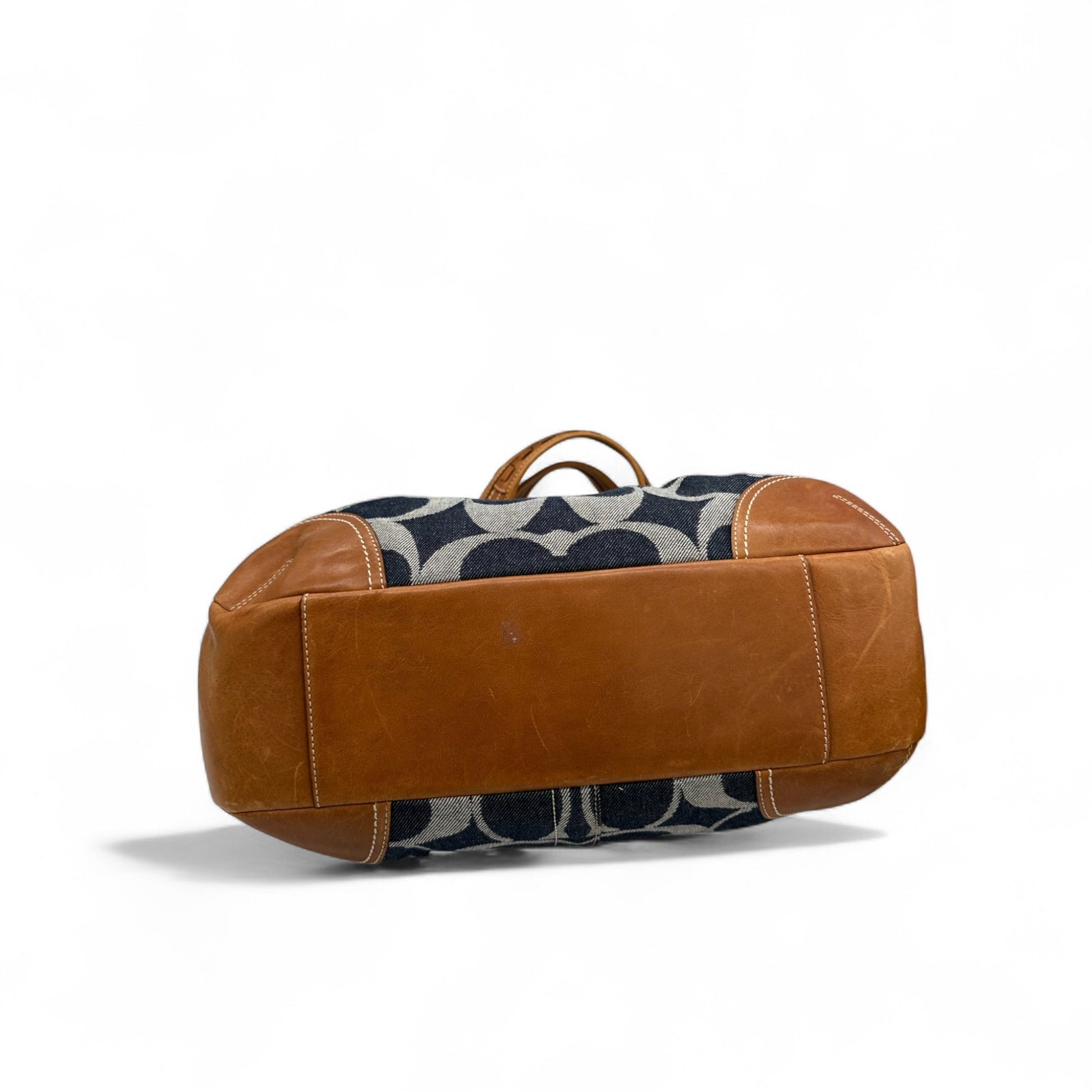 Vintage Coach 12747 Pleated Ergo Denim Monogram Shoulder Bag - Thanks it's Vintage