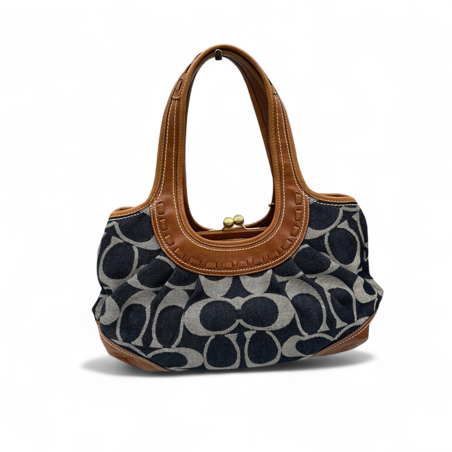 Vintage Coach 12747 Pleated Ergo Denim Monogram Shoulder Bag - Thanks it's Vintage