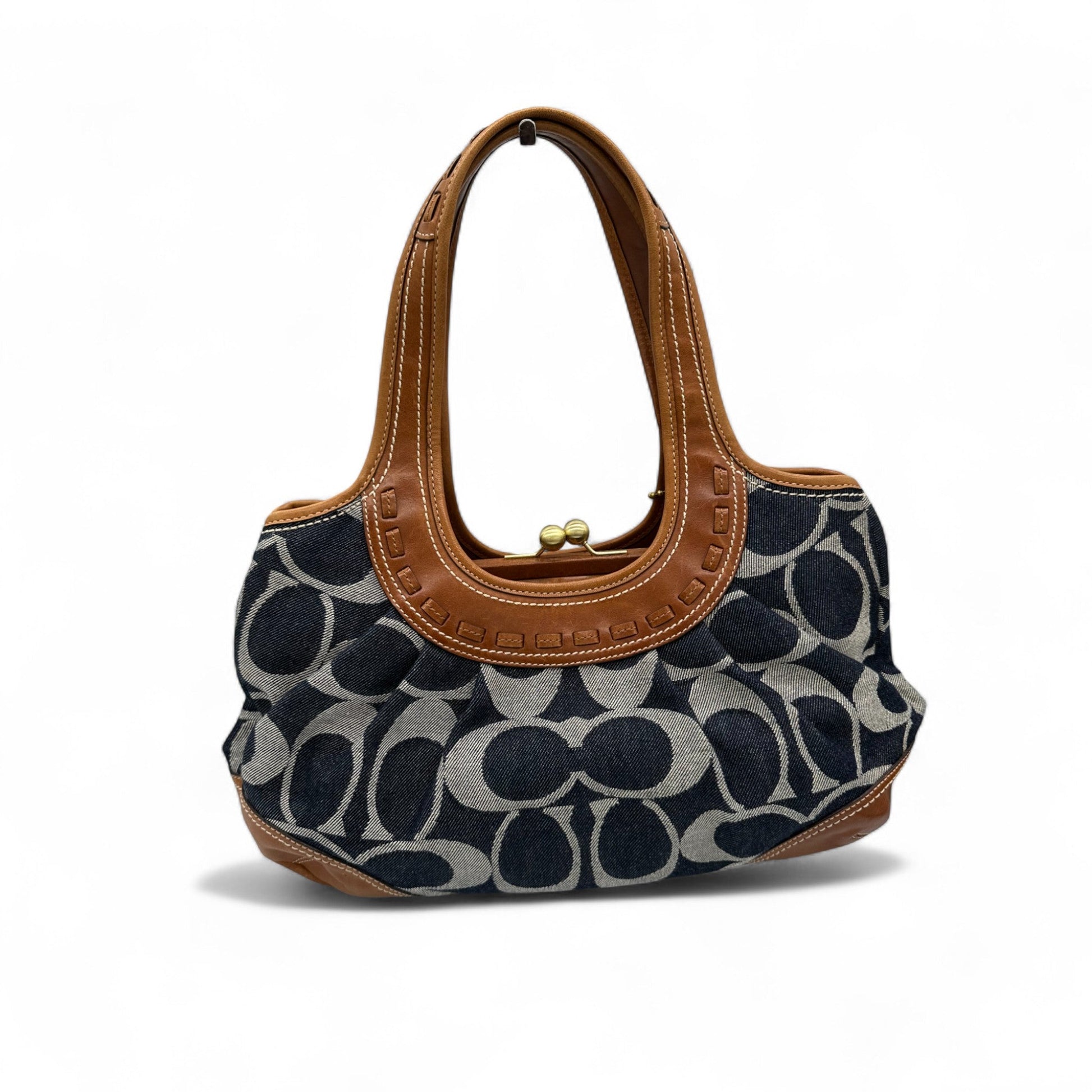 Vintage Coach 12747 Pleated Ergo Denim Monogram Shoulder Bag - Thanks it's Vintage