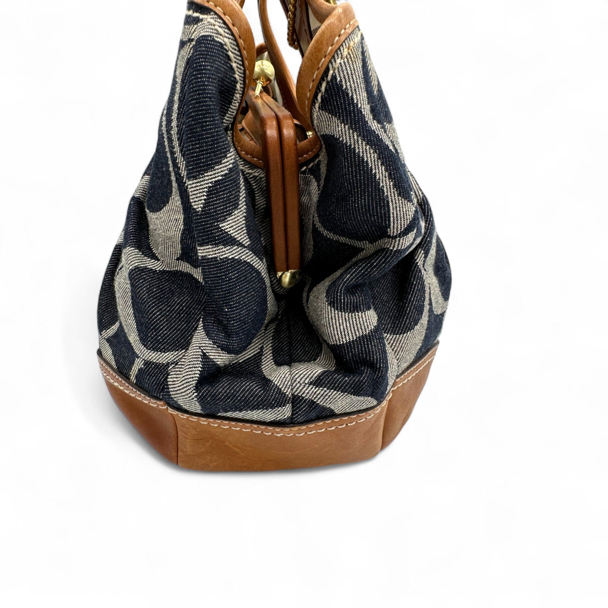 Vintage Coach 12747 Pleated Ergo Denim Monogram Shoulder Bag - Thanks it's Vintage