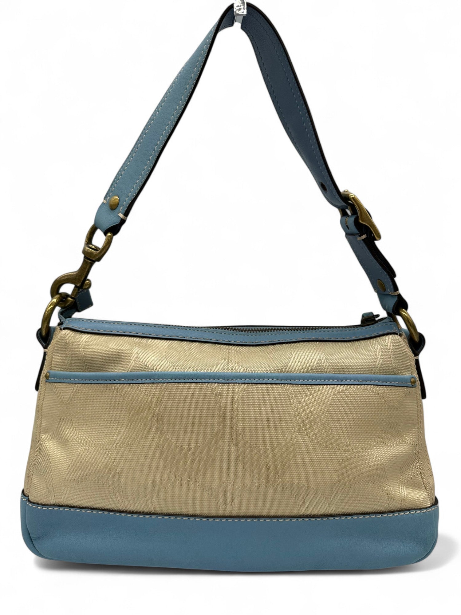 Vintage Coach 13102 Rare Baby Blue Monogram Legacy Shoulder Bag - Thanks it's Vintage