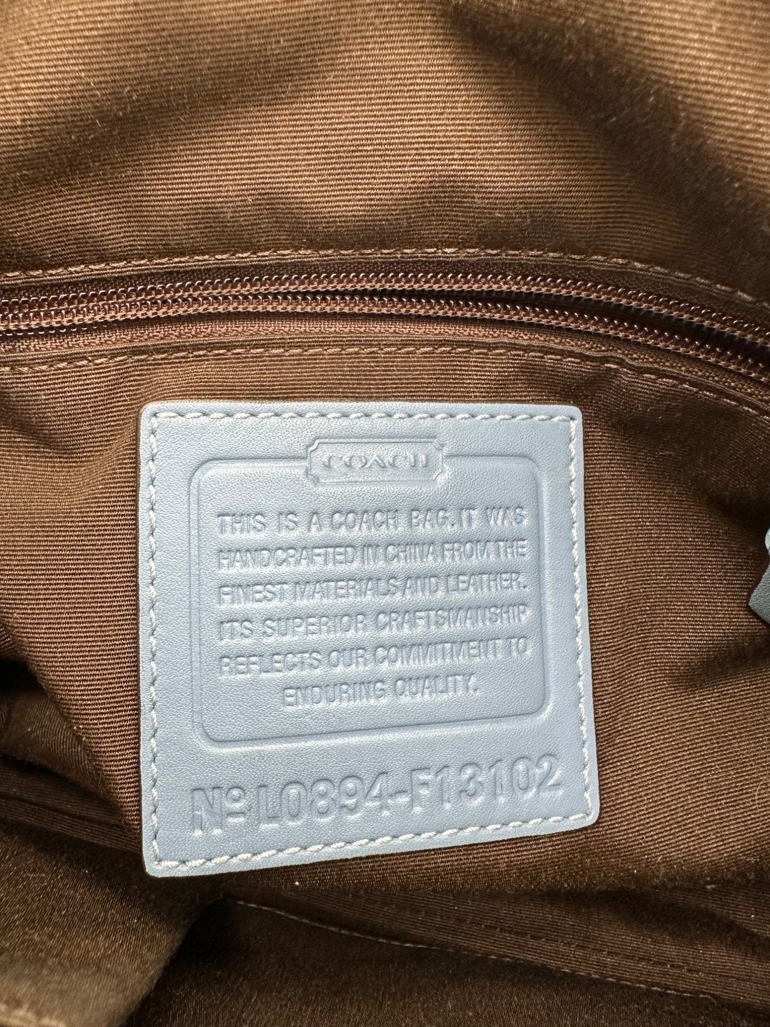 Vintage Coach 13102 Rare Baby Blue Monogram Legacy Shoulder Bag - Thanks it's Vintage