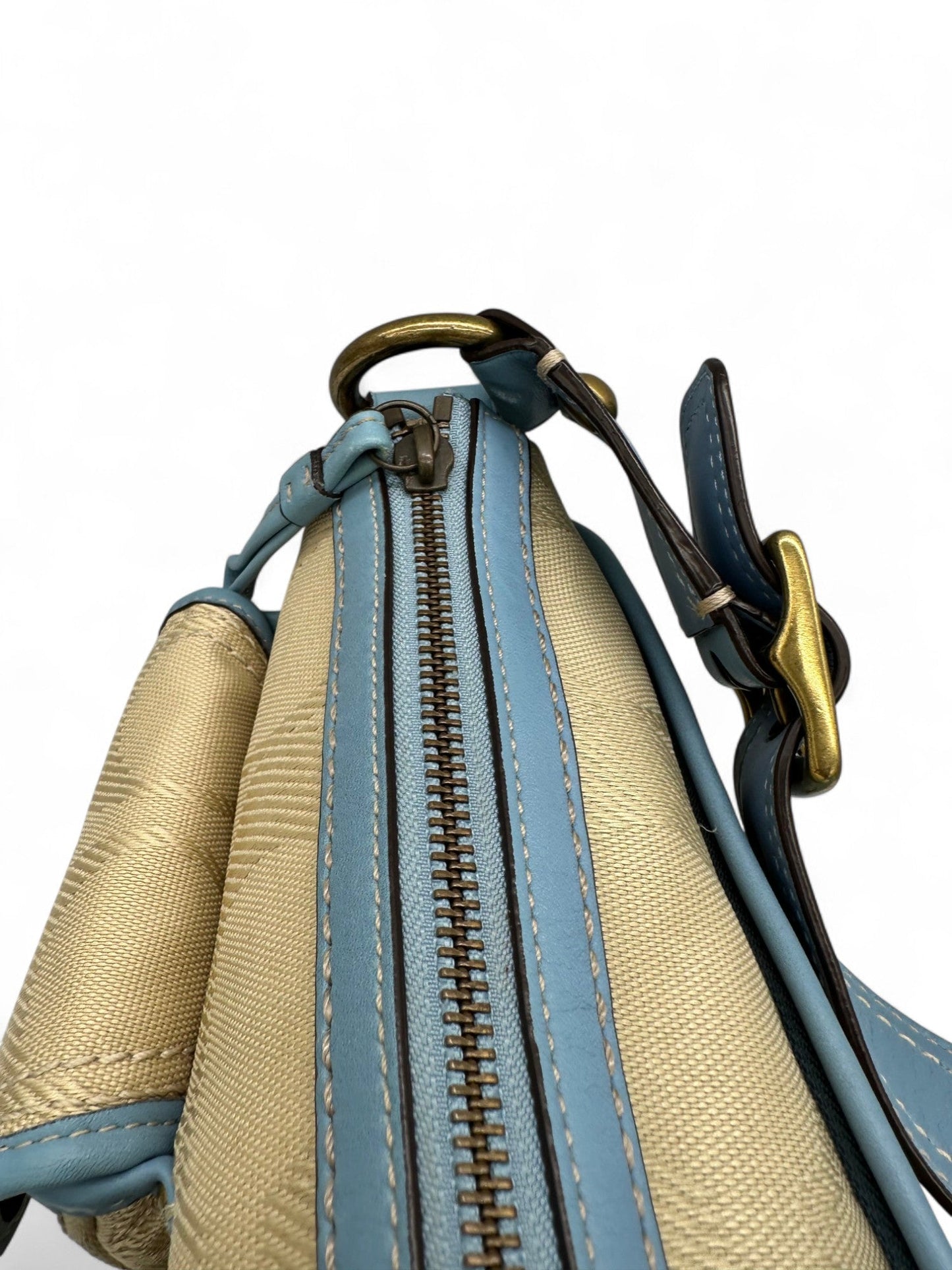 Vintage Coach 13102 Rare Baby Blue Monogram Legacy Shoulder Bag - Thanks it's Vintage