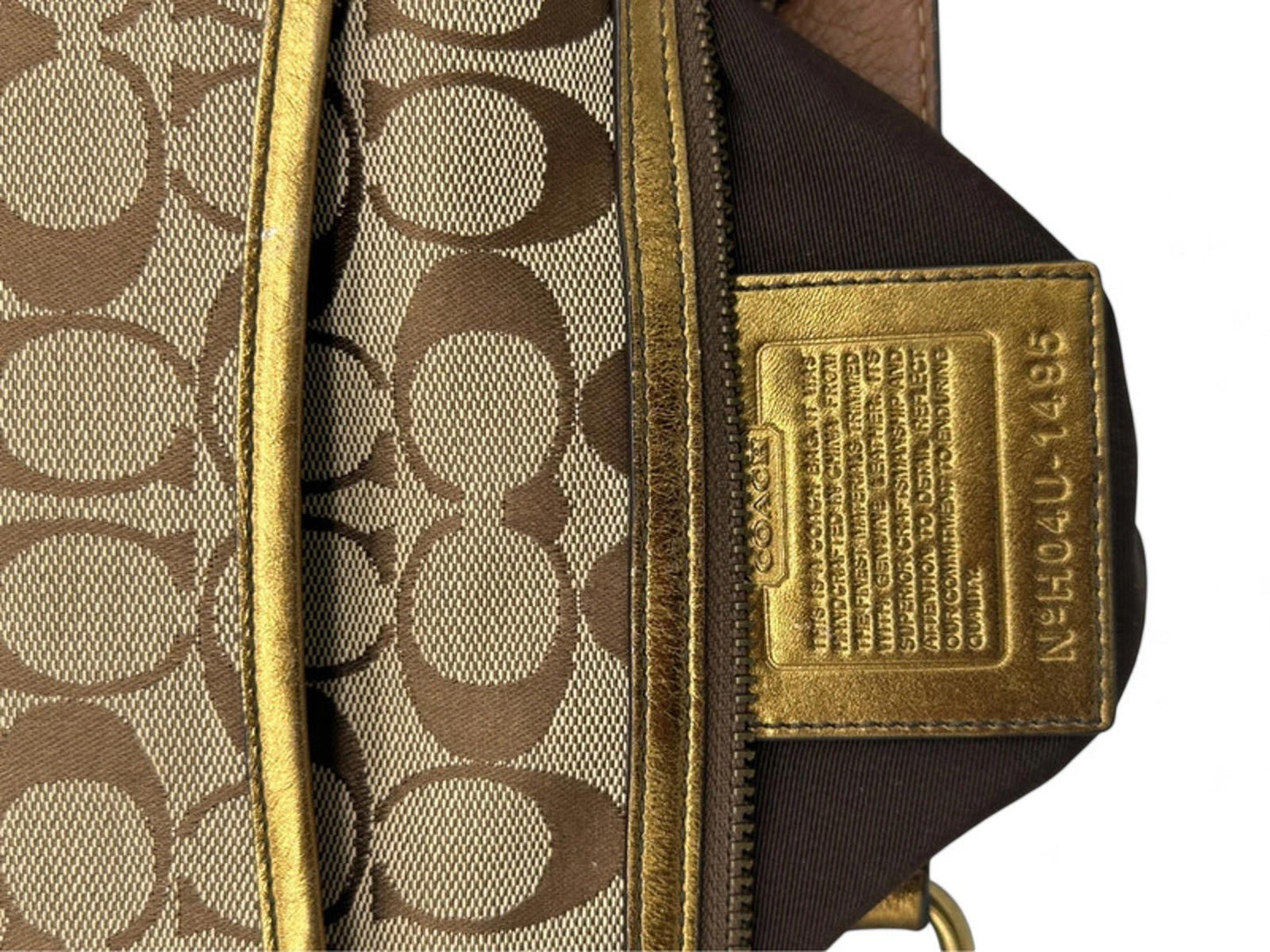 Vintage Coach 1495 Limited Edition Fall 2004 Shoulder Bag Monogram with Suede Trim - Thanks it's Vintage