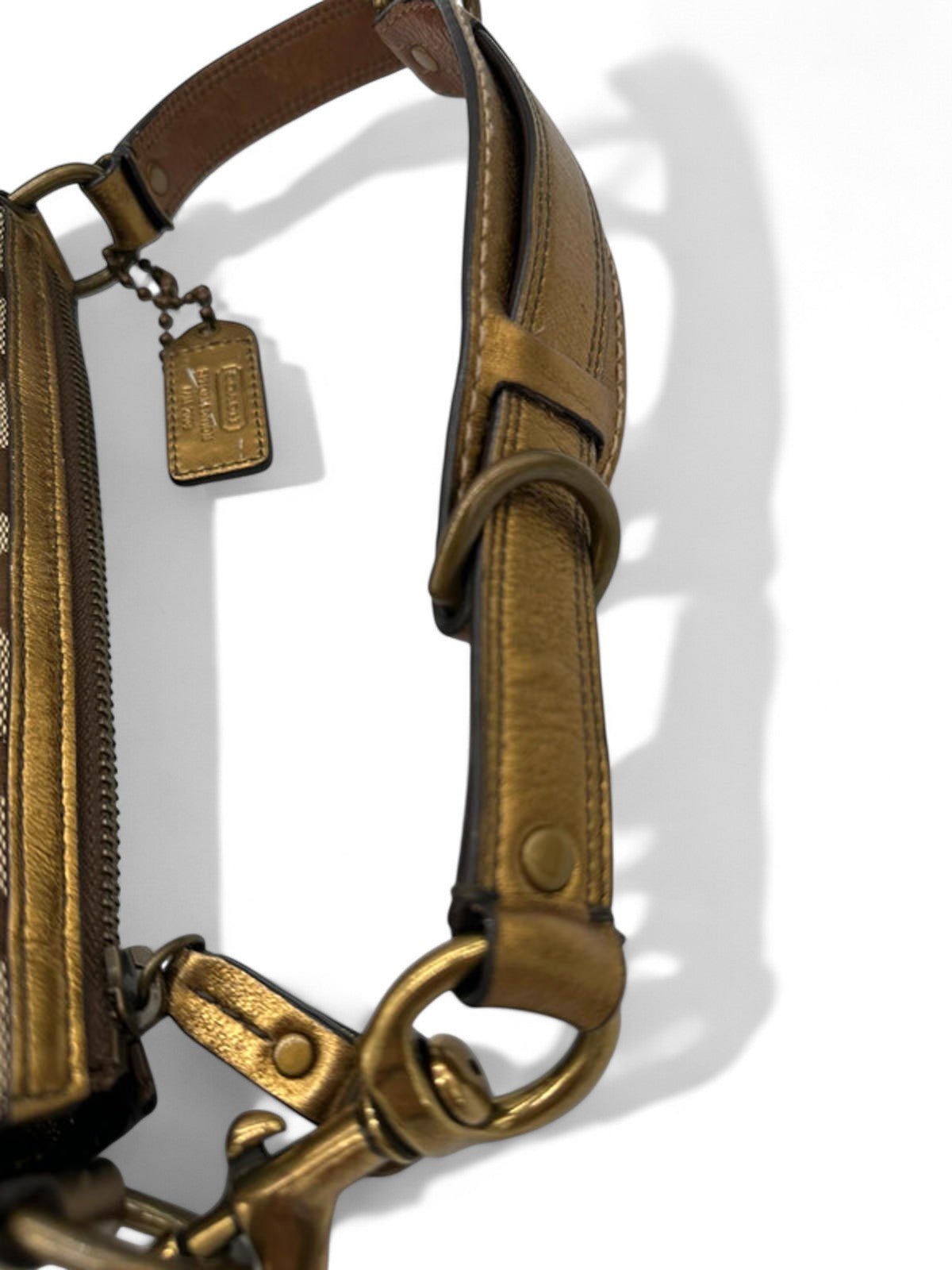 Vintage Coach 1495 Limited Edition Fall 2004 Shoulder Bag Monogram with Suede Trim - Thanks it's Vintage