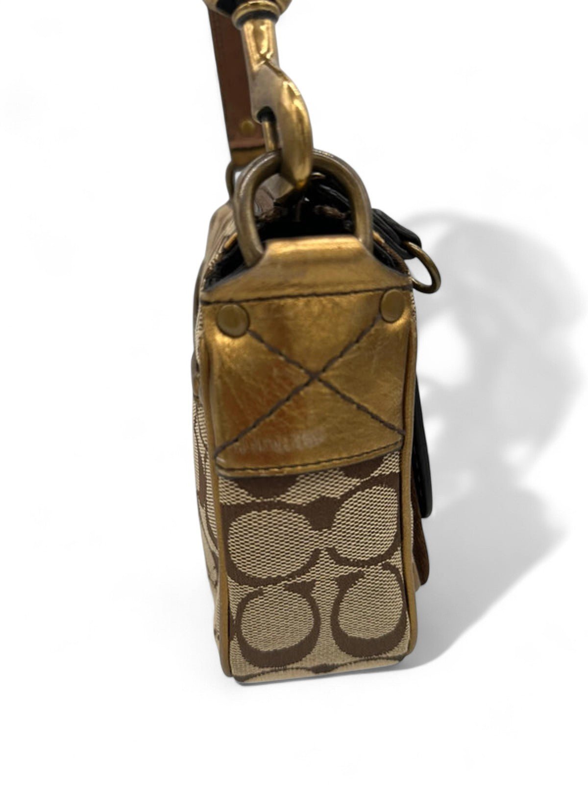 Vintage Coach 1495 Limited Edition Fall 2004 Shoulder Bag Monogram with Suede Trim - Thanks it's Vintage