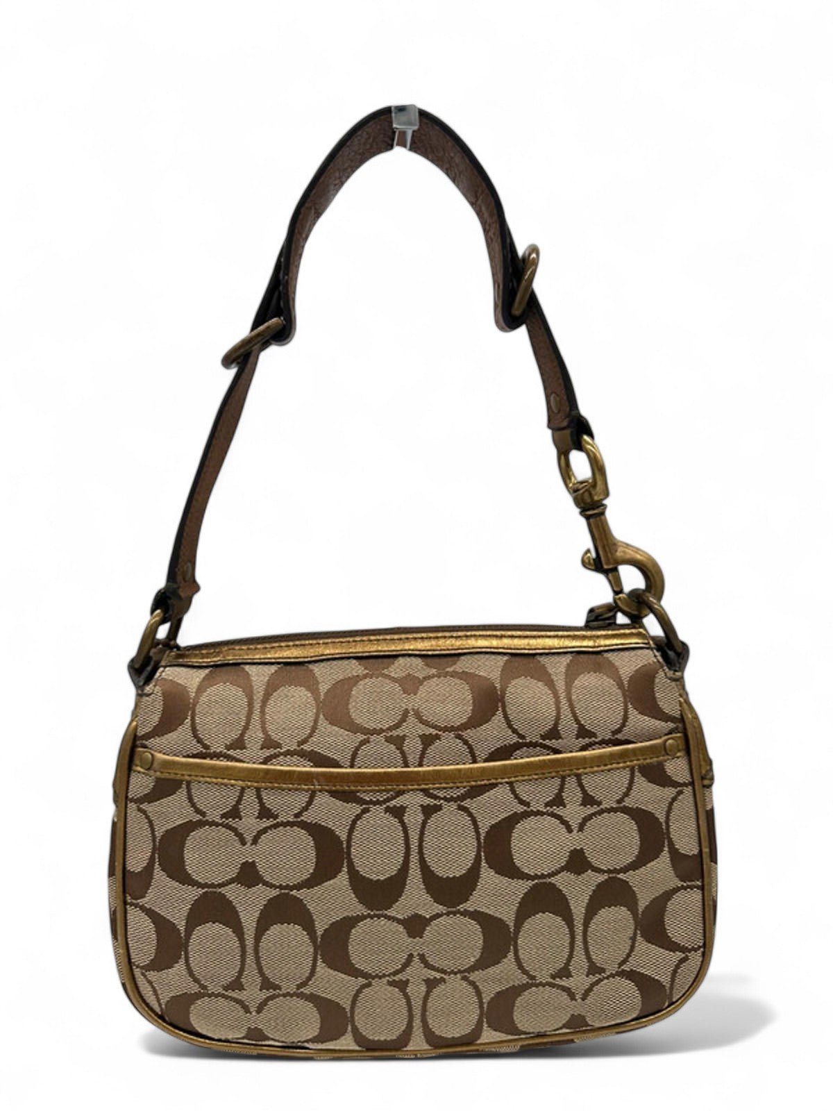 Vintage Coach 1495 Limited Edition Fall 2004 Shoulder Bag Monogram with Suede Trim - Thanks it's Vintage