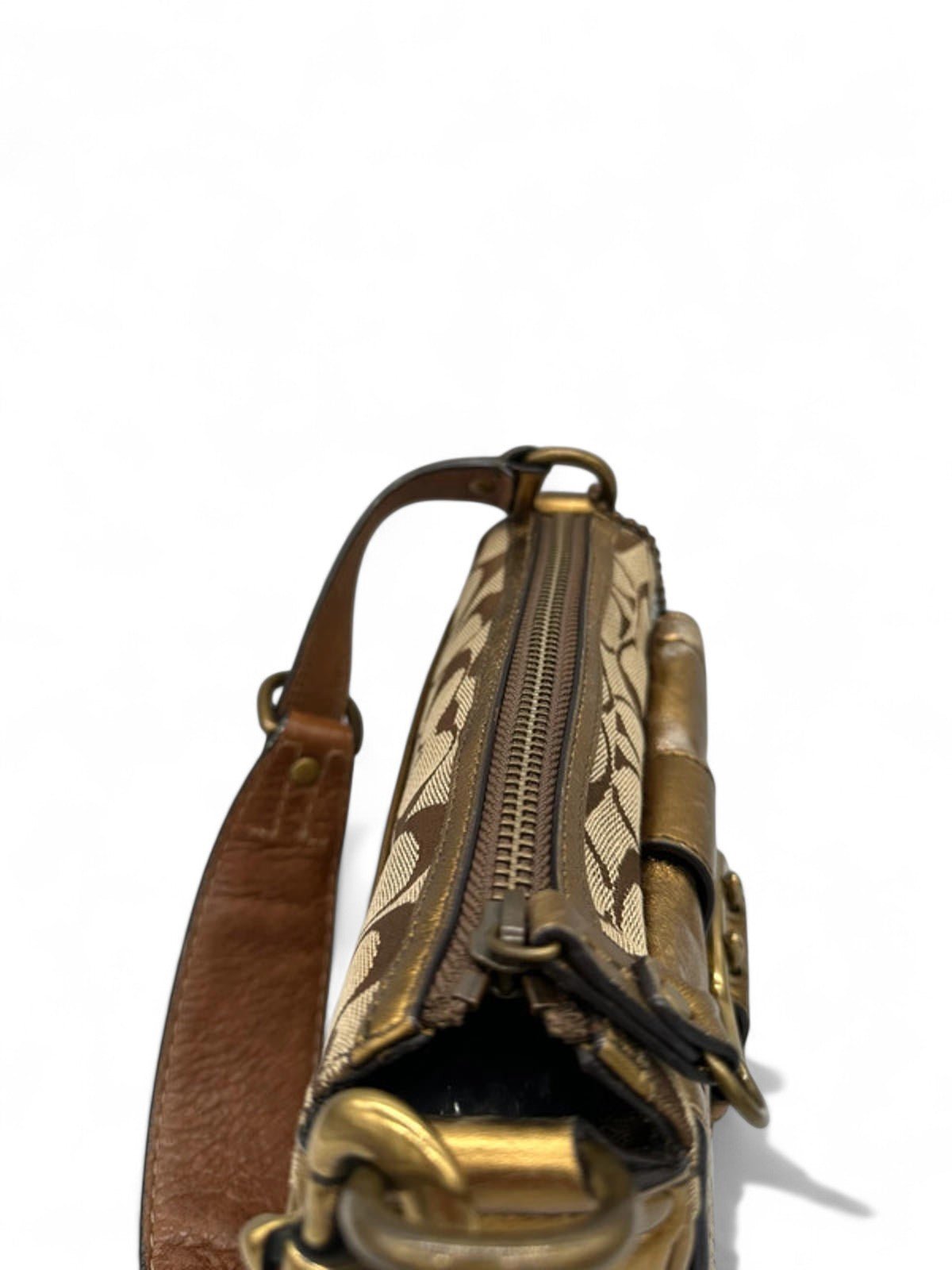 Vintage Coach 1495 Limited Edition Fall 2004 Shoulder Bag Monogram with Suede Trim - Thanks it's Vintage