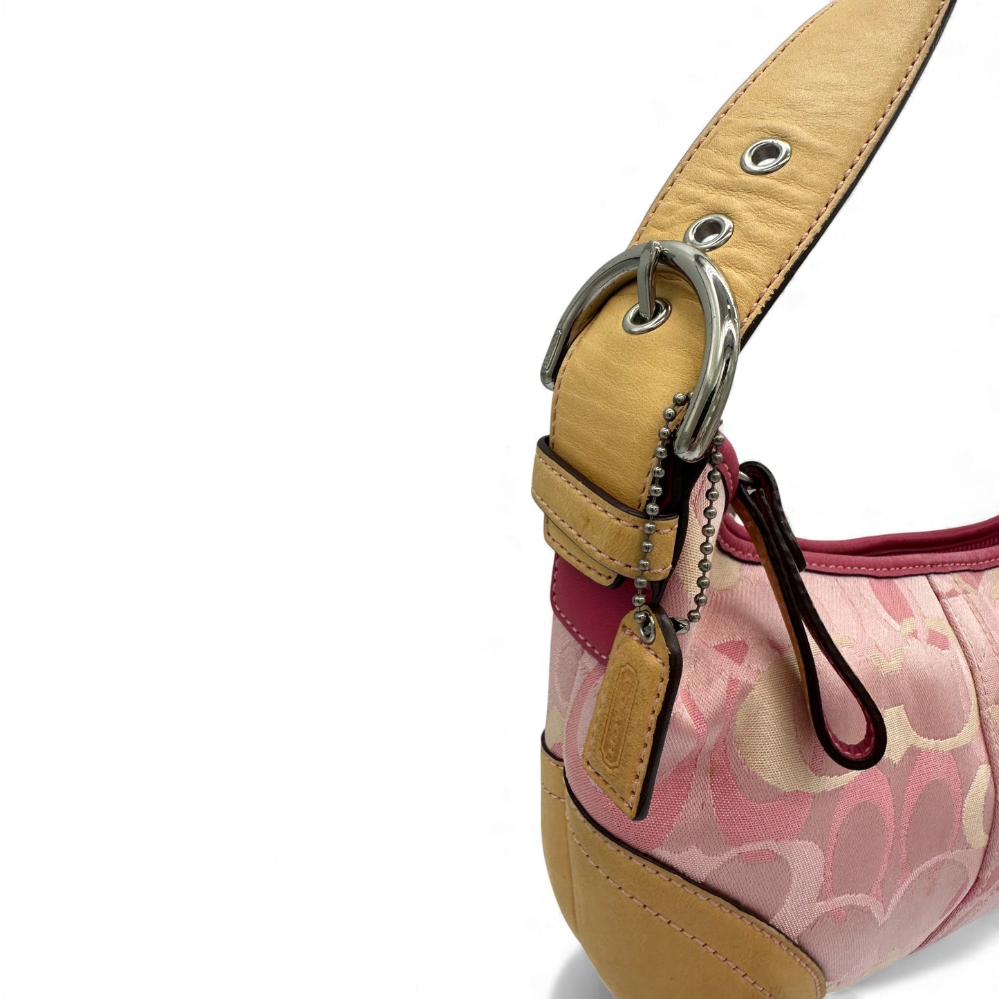 Vintage Coach 1850 Baby Pink Optic Monogram Shoulder Bag - Thanks it's Vintage