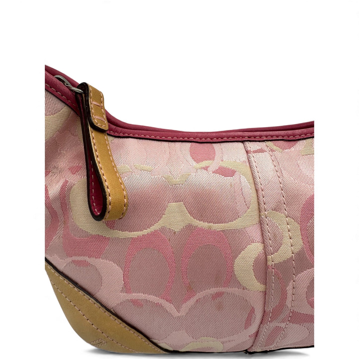 Vintage Coach 1850 Baby Pink Optic Monogram Shoulder Bag - Thanks it's Vintage