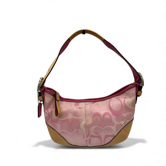 Vintage Coach 1850 Baby Pink Optic Monogram Shoulder Bag - Thanks it's Vintage