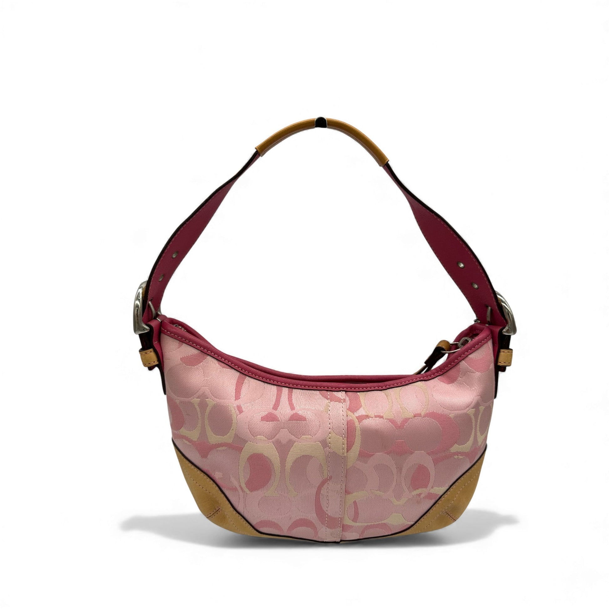 Vintage Coach 1850 Baby Pink Optic Monogram Shoulder Bag - Thanks it's Vintage