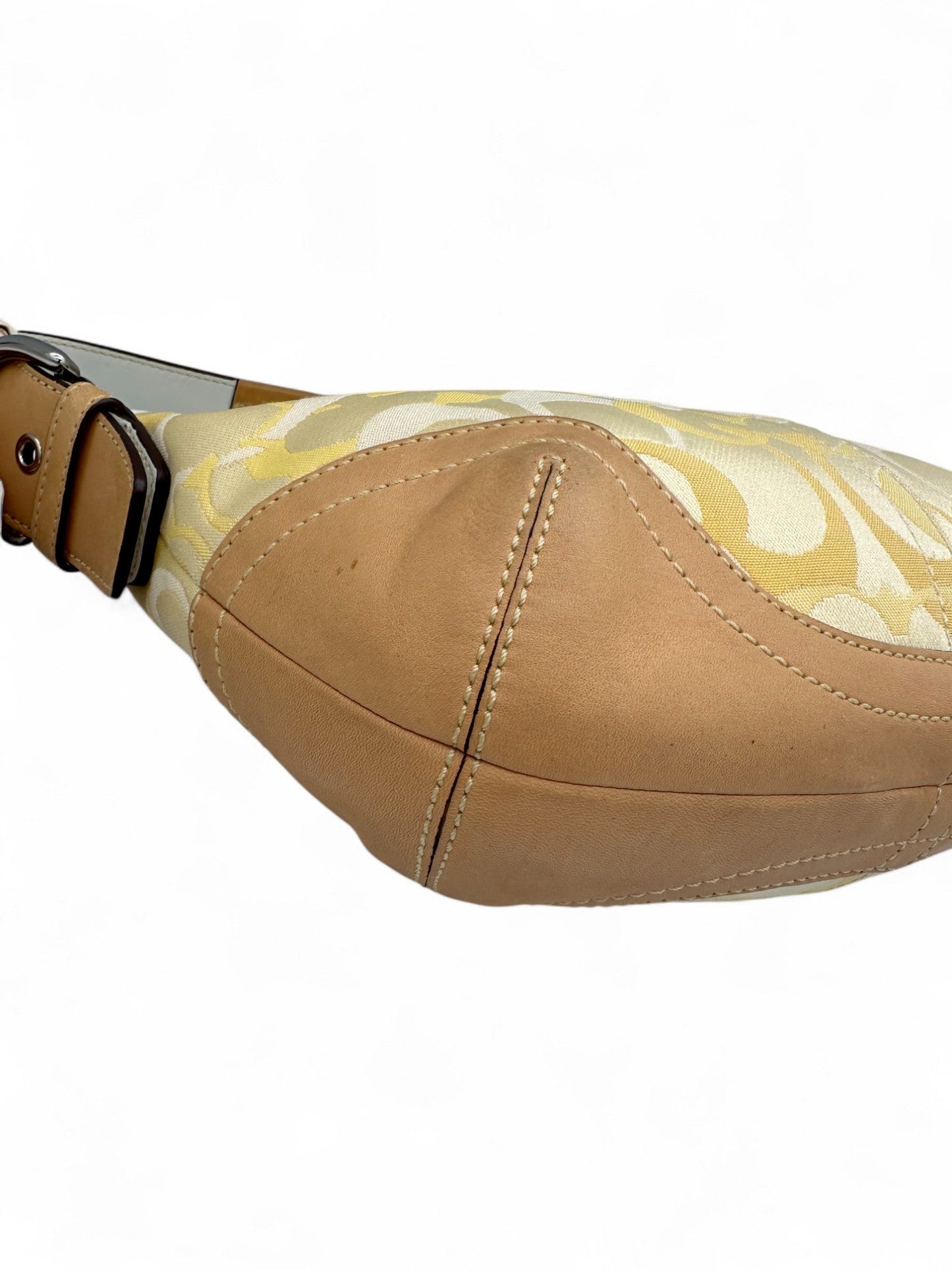 Vintage Coach 1850 Yellow Optic Monogram Shoulder Bag - Thanks it's Vintage