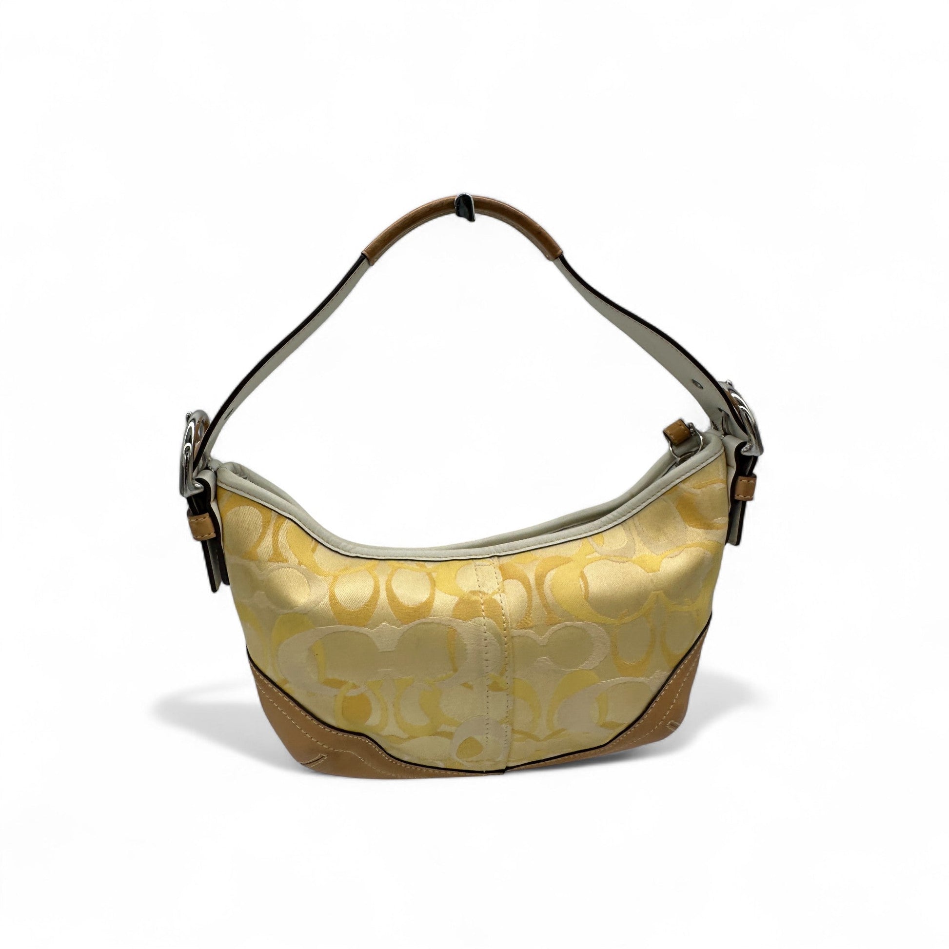 Vintage Coach 1850 Yellow Optic Monogram Shoulder Bag - Thanks it's Vintage