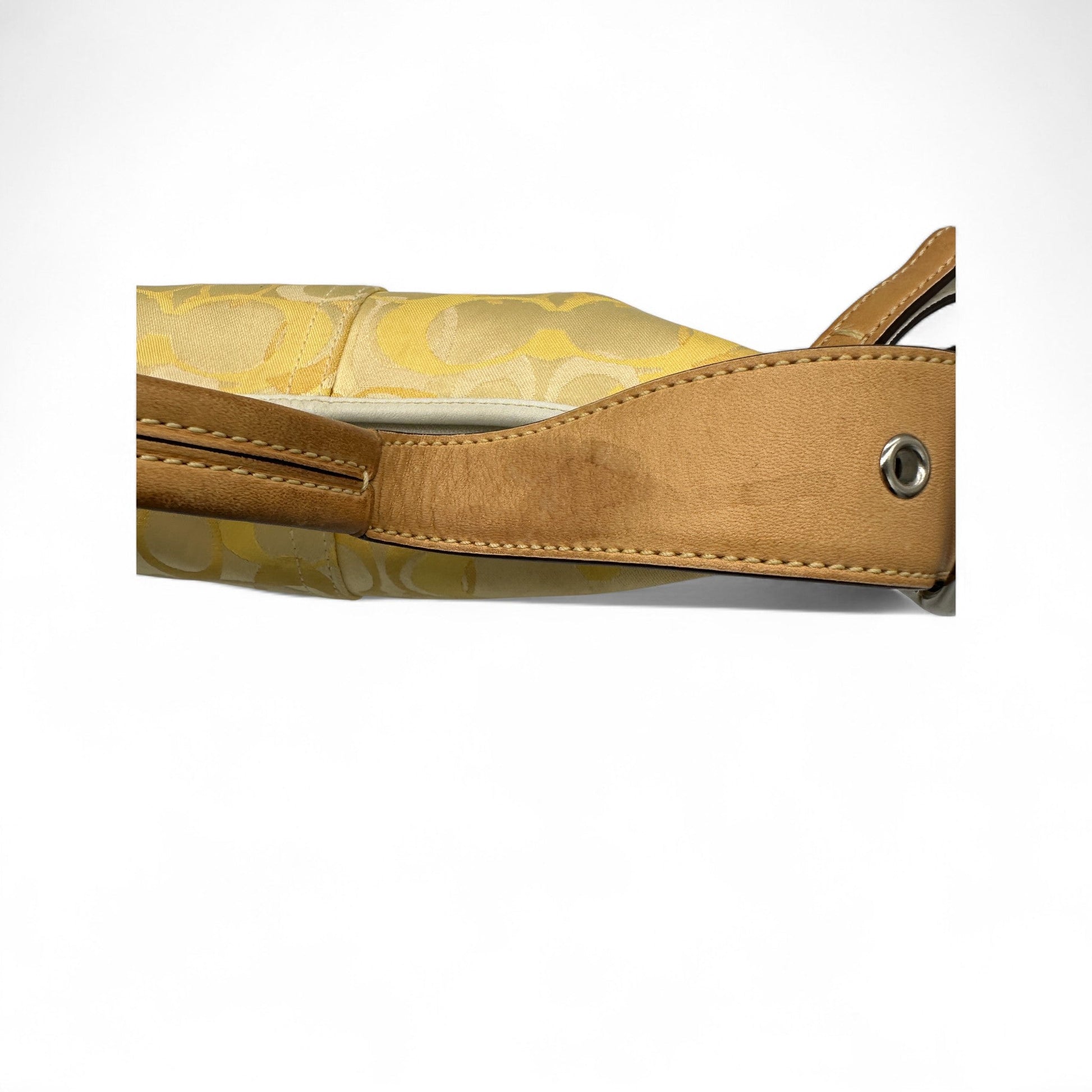 Vintage Coach 1850 Yellow Optic Monogram Shoulder Bag - Thanks it's Vintage