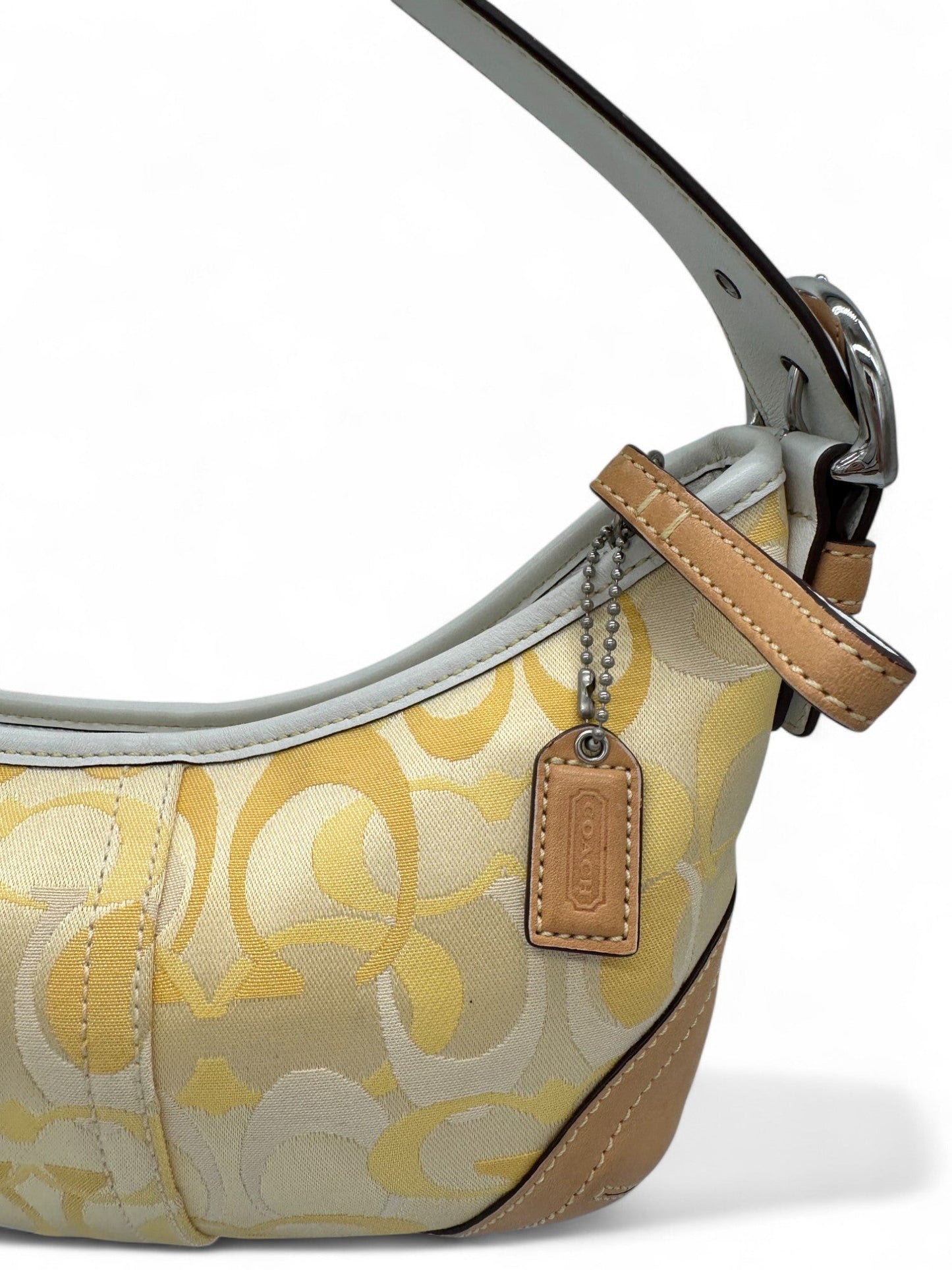 Vintage Coach 1850 Yellow Optic Monogram Shoulder Bag - Thanks it's Vintage