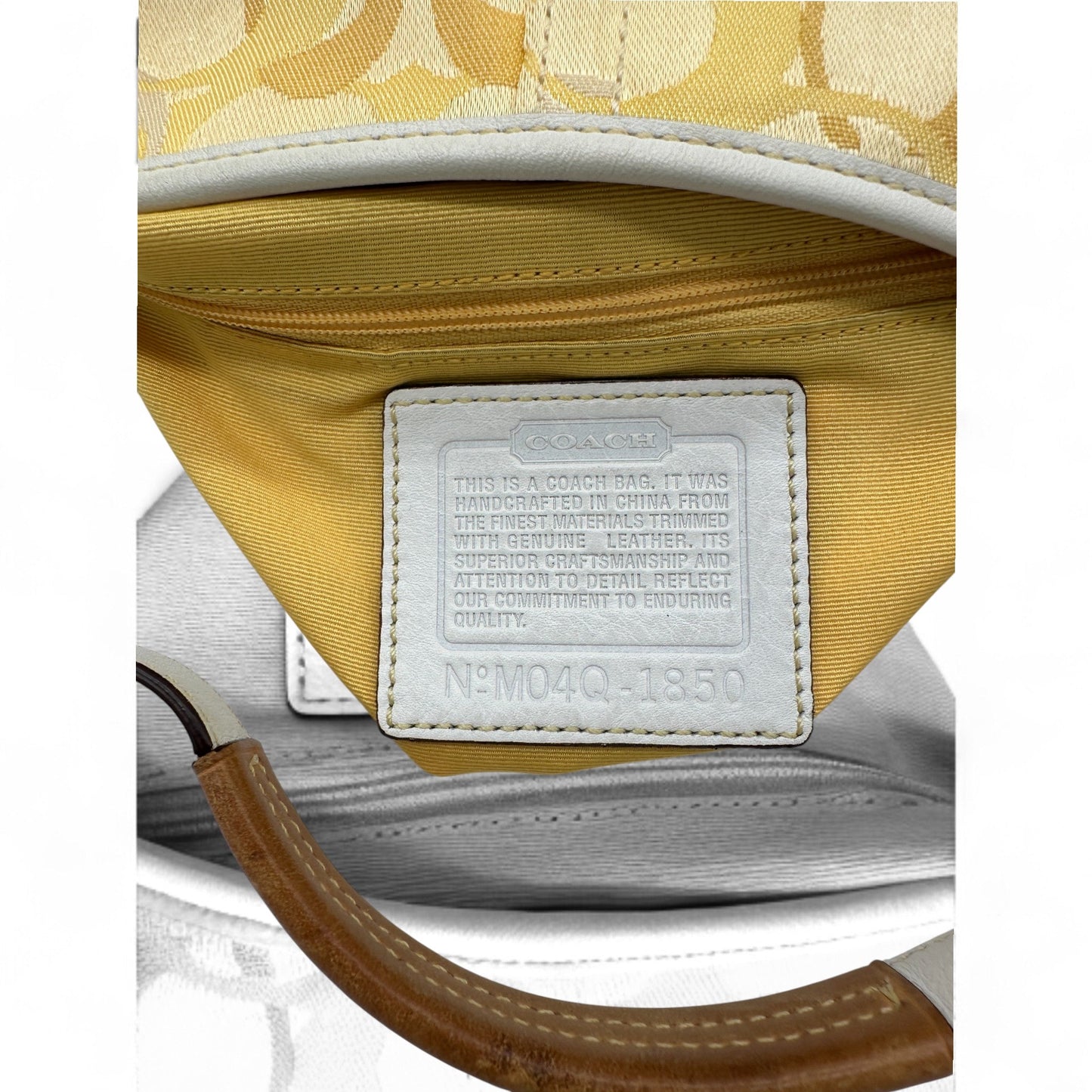 Vintage Coach 1850 Yellow Optic Monogram Shoulder Bag - Thanks it's Vintage