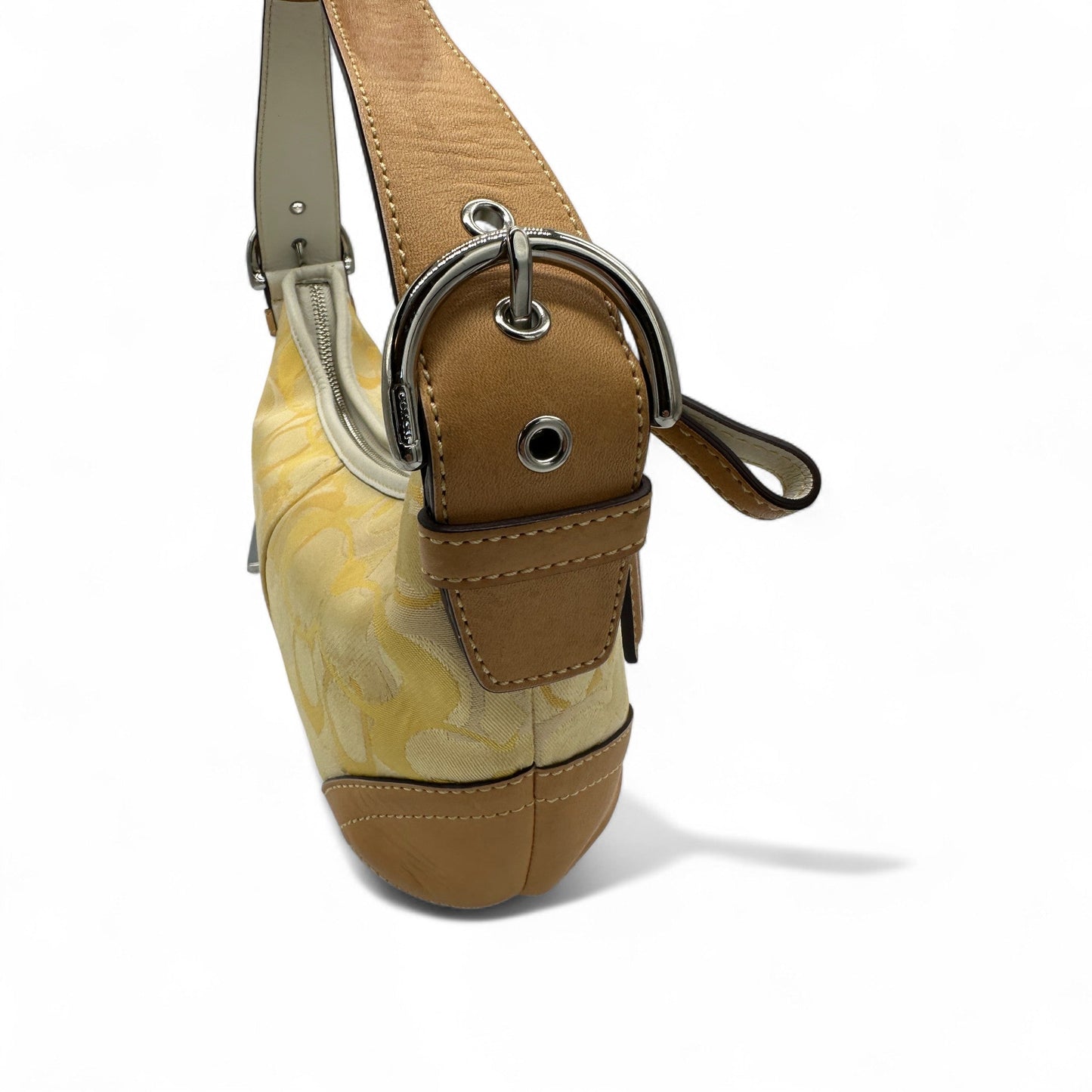 Vintage Coach 1850 Yellow Optic Monogram Shoulder Bag - Thanks it's Vintage