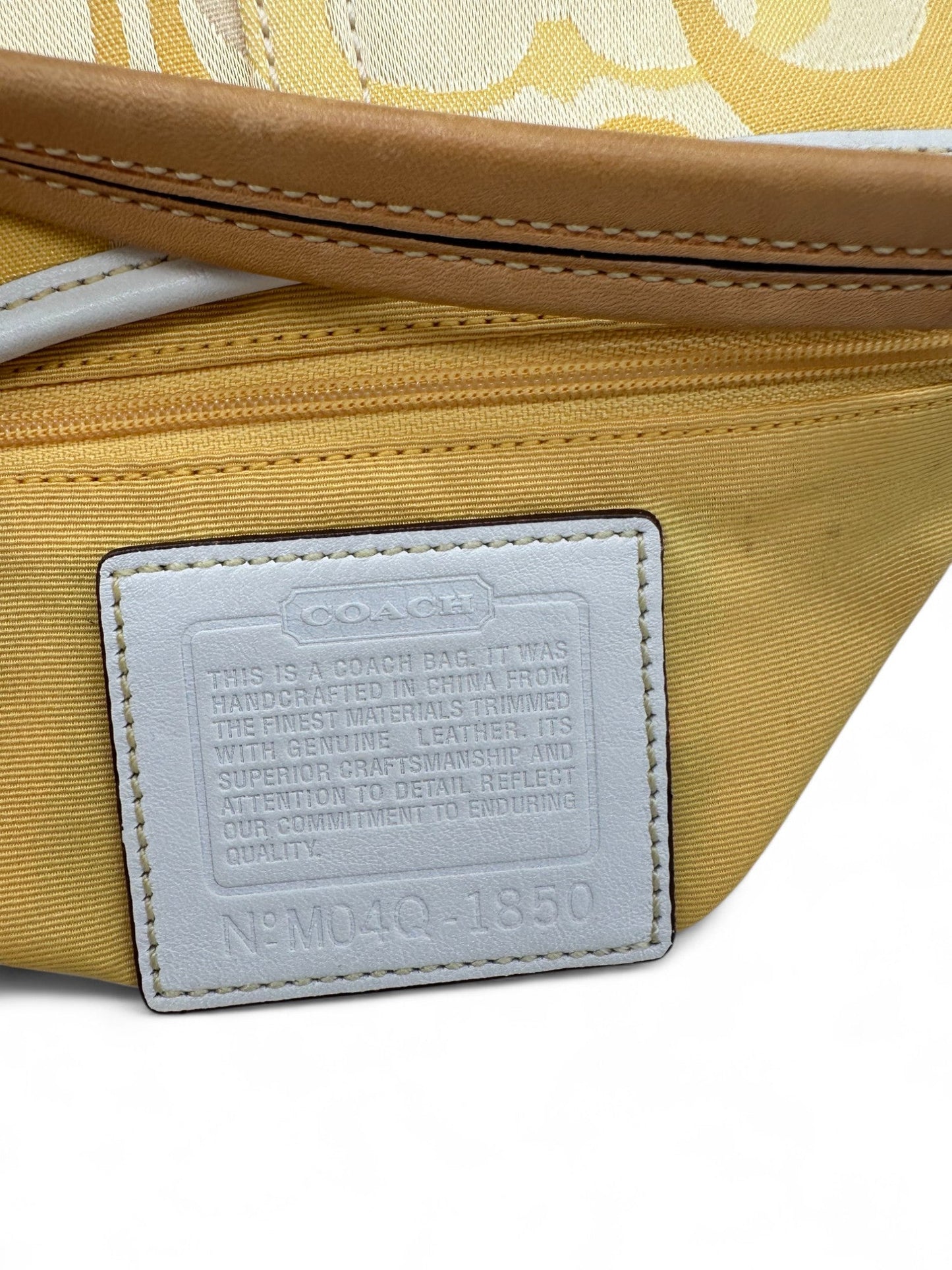 Vintage Coach 1850 Yellow Optic Monogram Shoulder Bag - Thanks it's Vintage