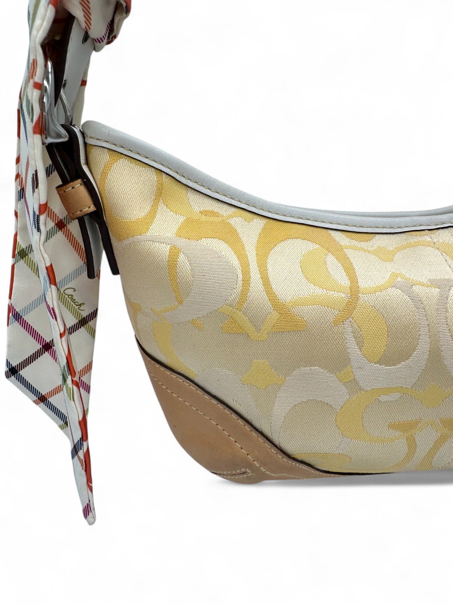 Vintage Coach 1850 Yellow Optic Monogram Shoulder Bag - Thanks it's Vintage