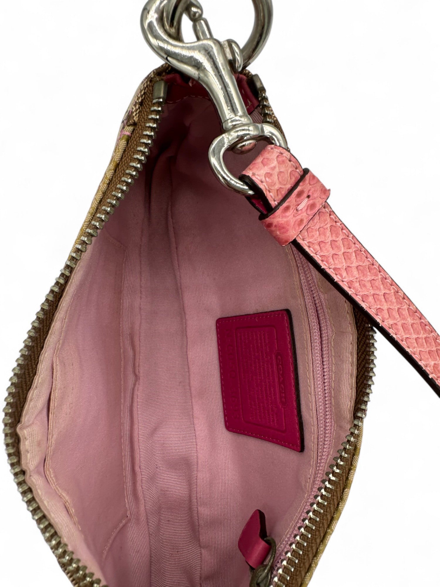 Vintage Coach 3693 Rare Patchwork Pink Python Trim Mini Shoulder Bag - Thanks it's Vintage