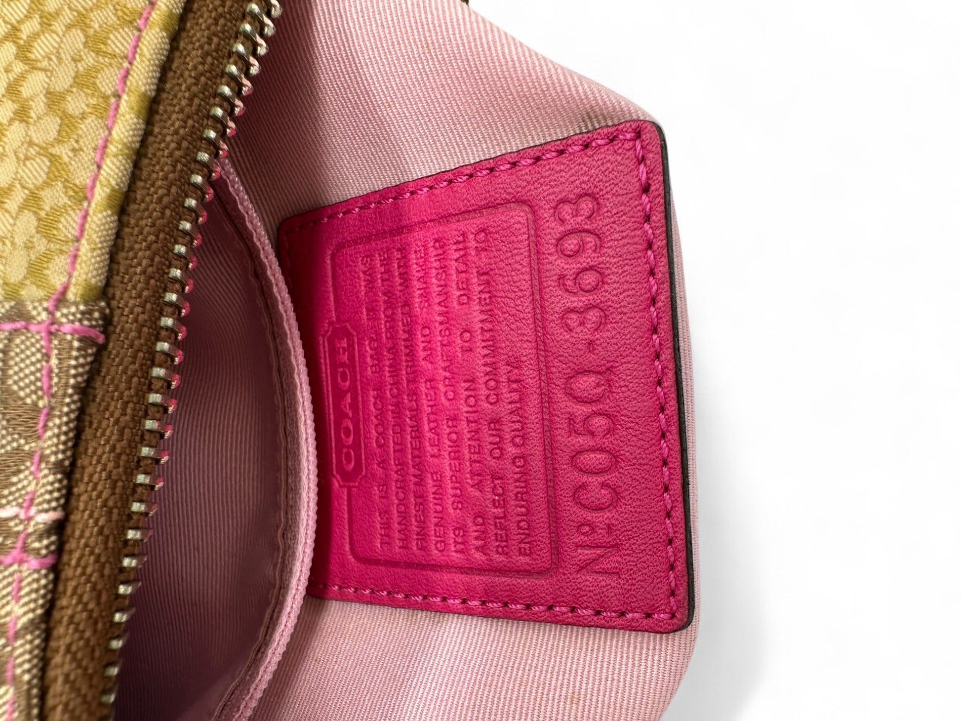 Vintage Coach 3693 Rare Patchwork Pink Python Trim Mini Shoulder Bag - Thanks it's Vintage