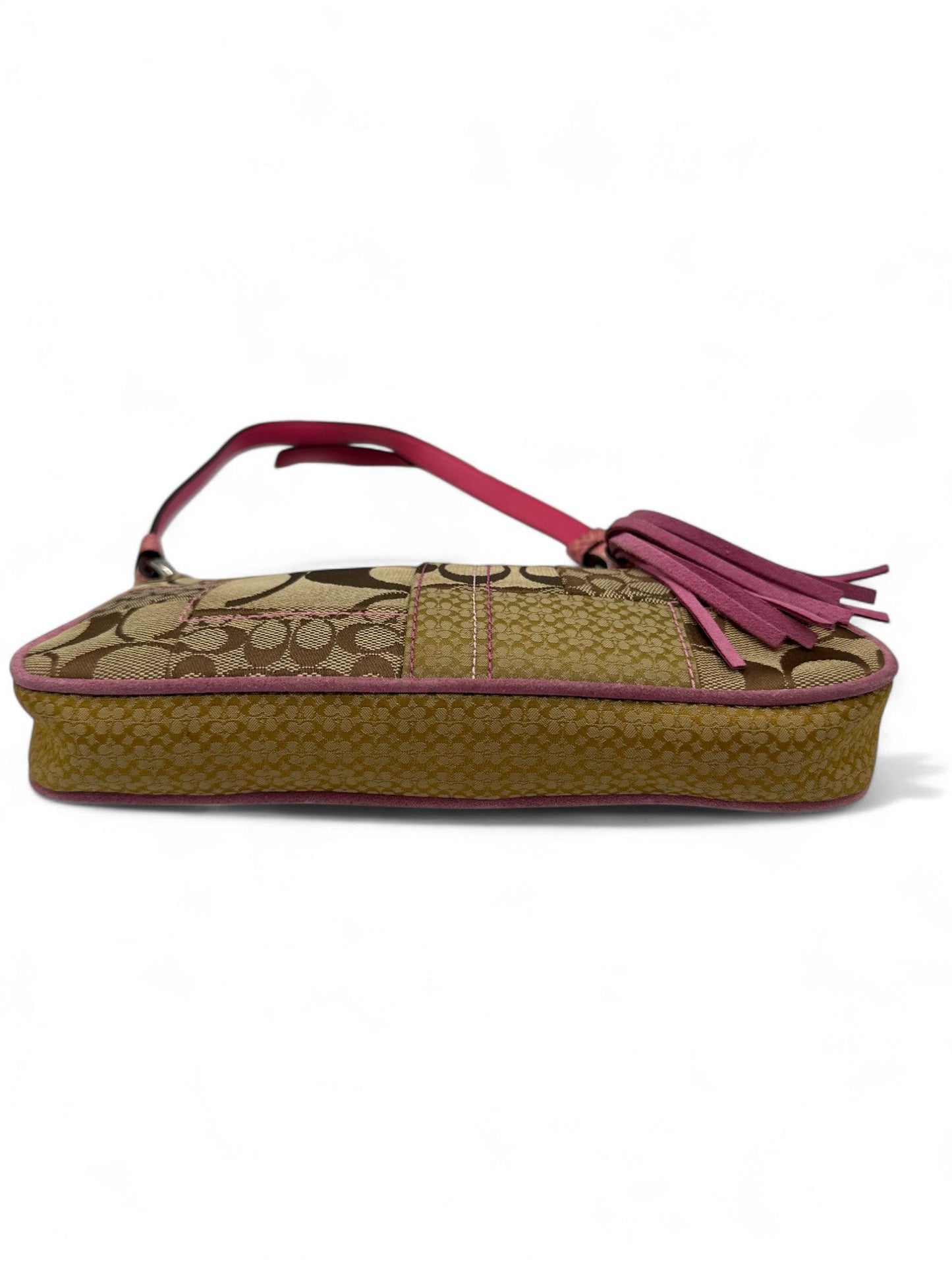 Vintage Coach 3693 Rare Patchwork Pink Python Trim Mini Shoulder Bag - Thanks it's Vintage