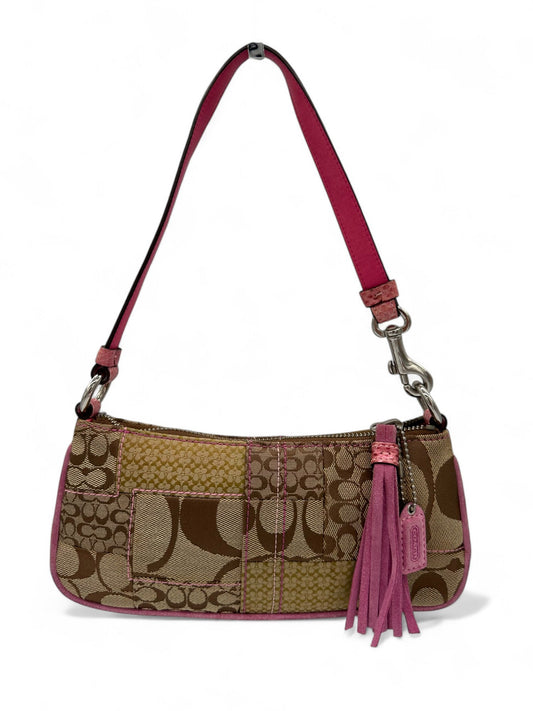 Vintage Coach 3693 Rare Patchwork Pink Python Trim Mini Shoulder Bag - Thanks it's Vintage